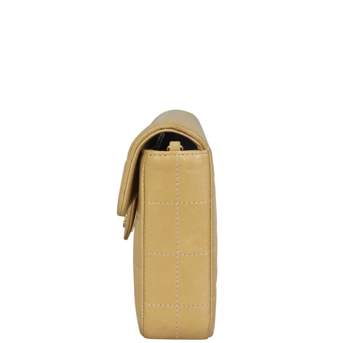 Chanel East-West Chocolate Bar Flap Bag Side