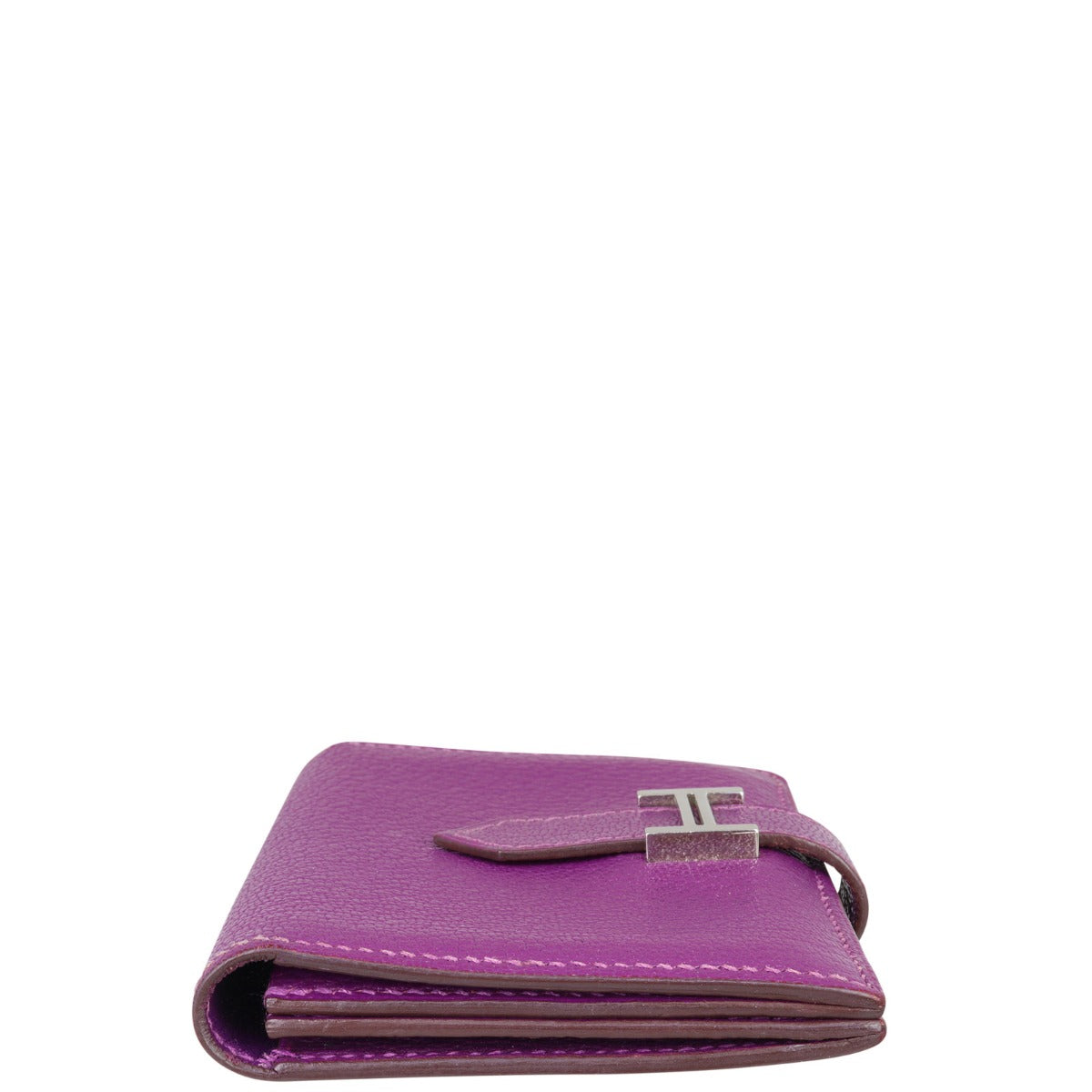 Hermes Bearn Card Holder (purple) Side