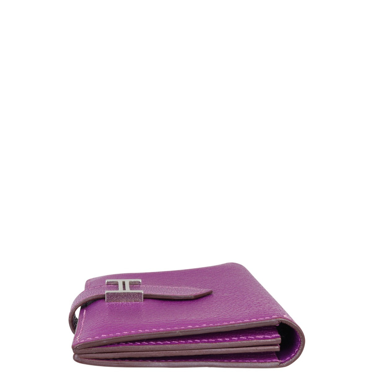 Hermes Bearn Card Holder (purple) Side