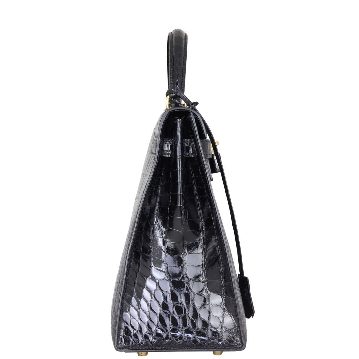 Hermes Kelly 32 Sellier Alligator Side