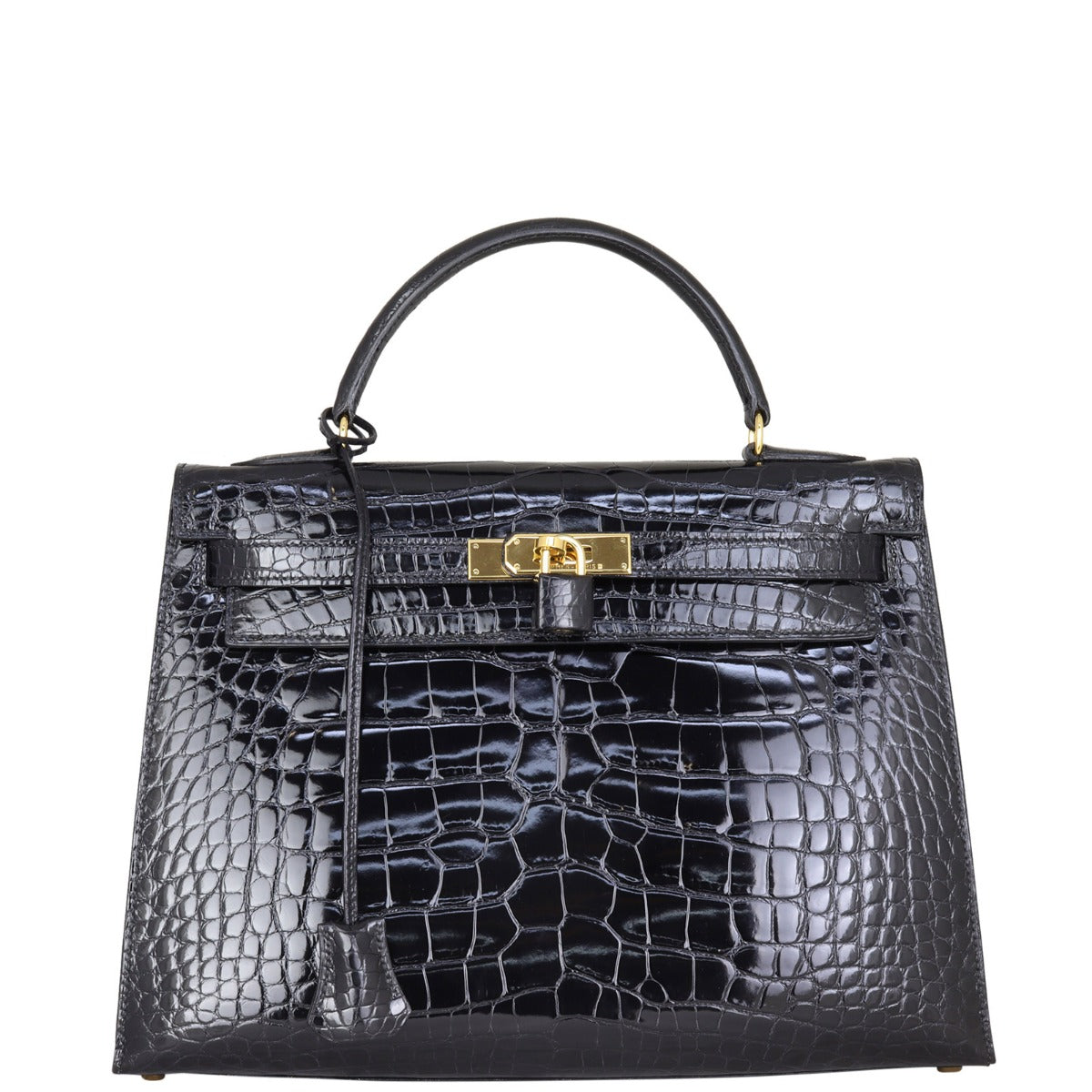 Hermes Kelly 32 Sellier Alligator Front