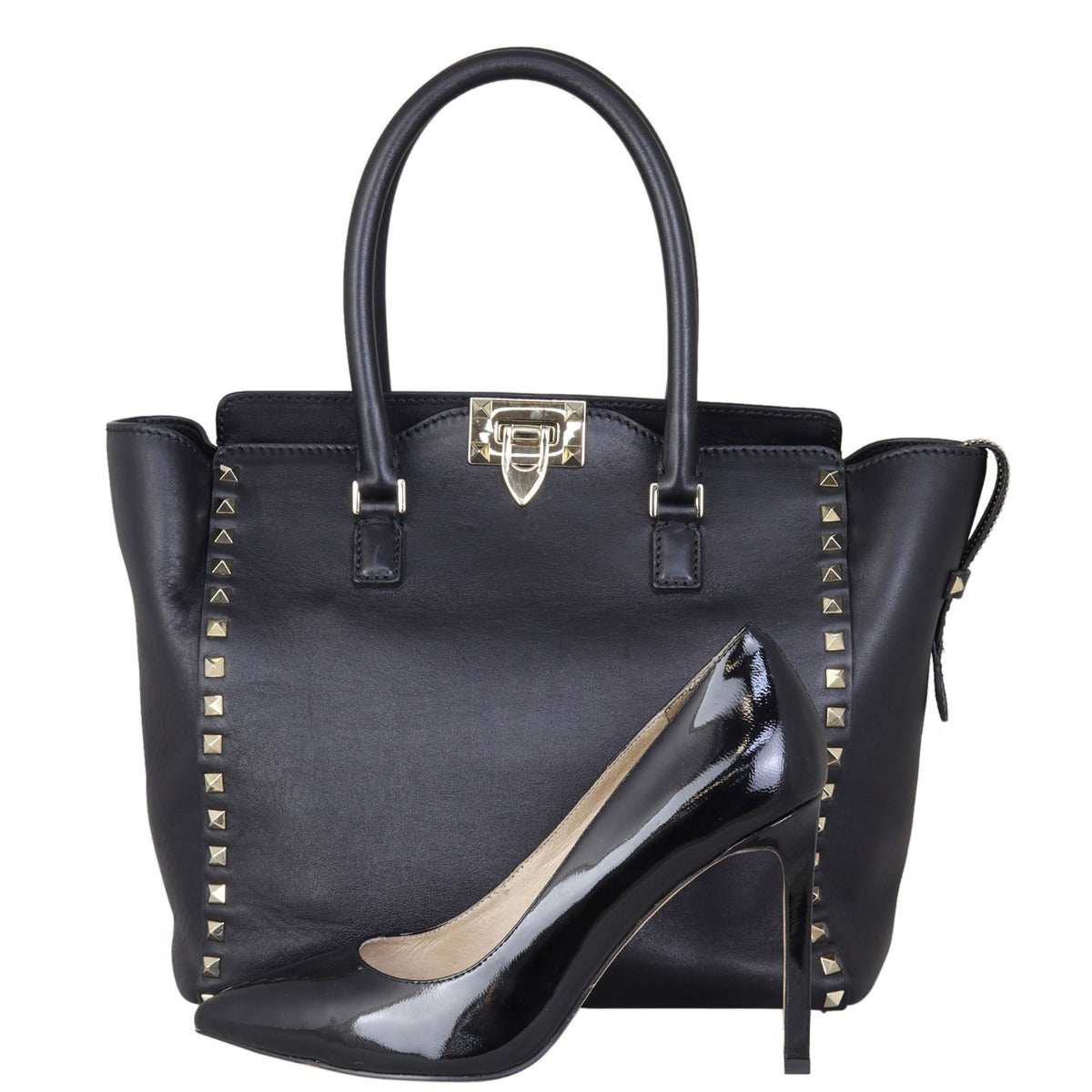Valentino Rockstud Pagoda Tote Shoe