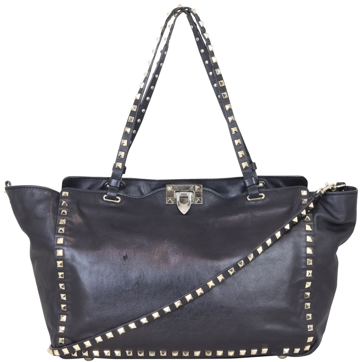 Valentino Rockstud Tote Medium Front with Strap