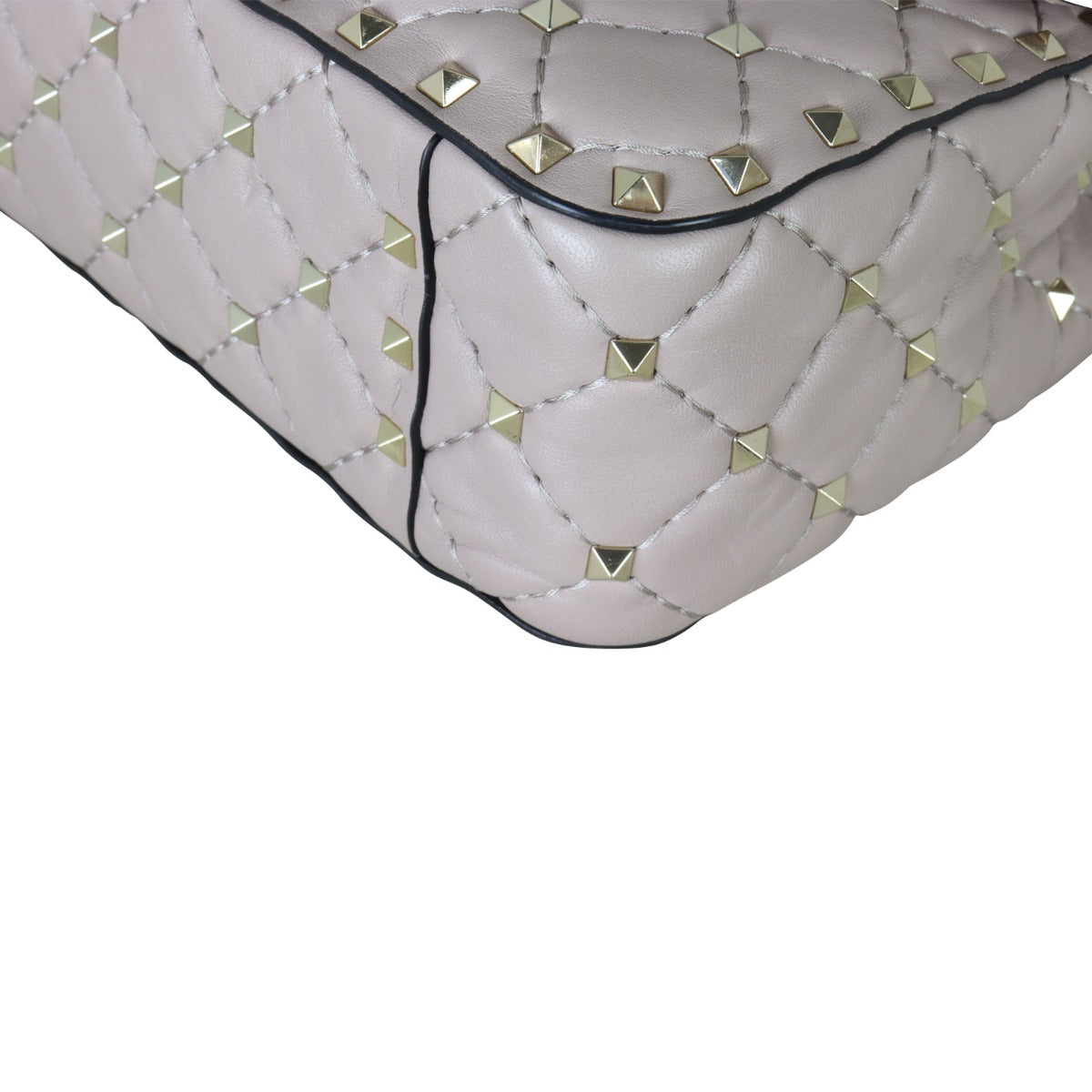 Valentino Rockstud Spike Medium Shoulder Bag Corner Close Up