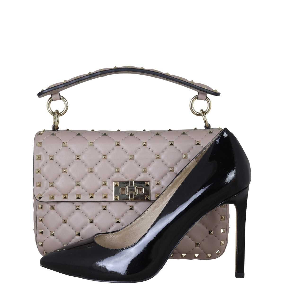 Valentino Rockstud Spike Medium Shoulder Bag Shoe