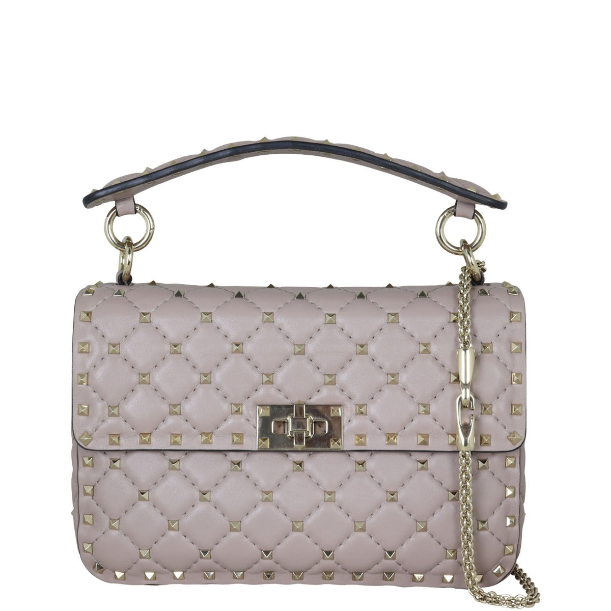 Valentino Rockstud Spike Medium Shoulder Bag Front Showing Strap