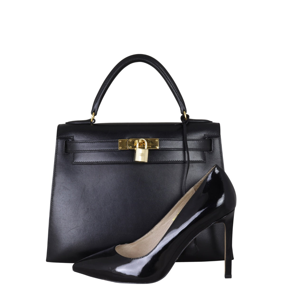 Hermes Kelly 28 Sellier Boxcalf Shoe