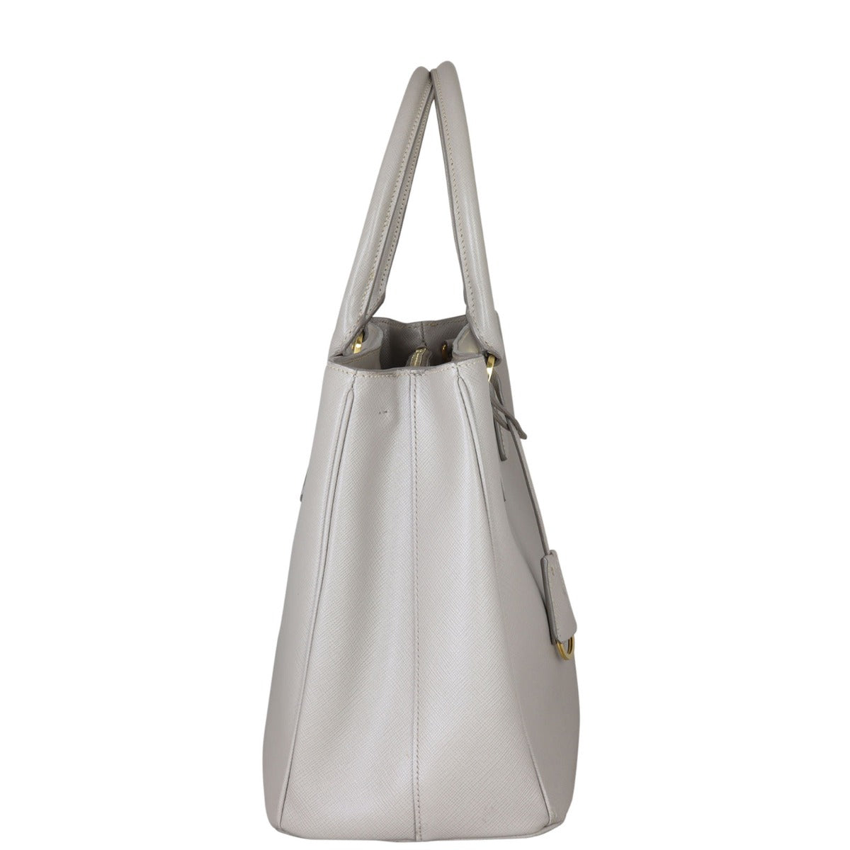 Prada Saffiano Lux Tote Medium (light grey) Side