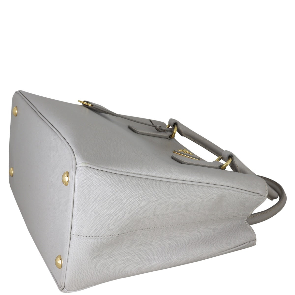 Prada Saffiano Lux Tote Medium (light grey) Corner Distance