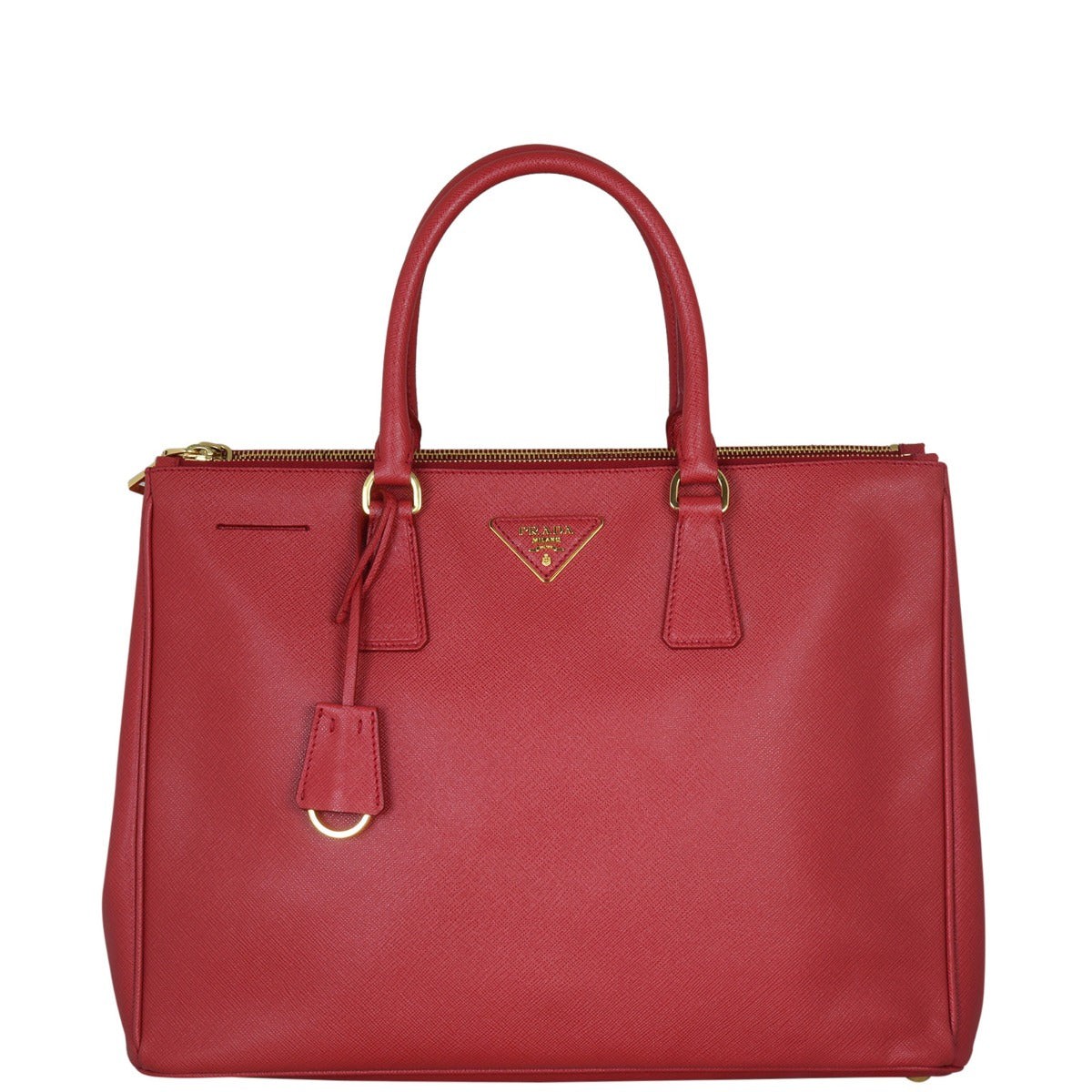 Prada Saffiano Lux Galleria Double Zip Tote Large Front