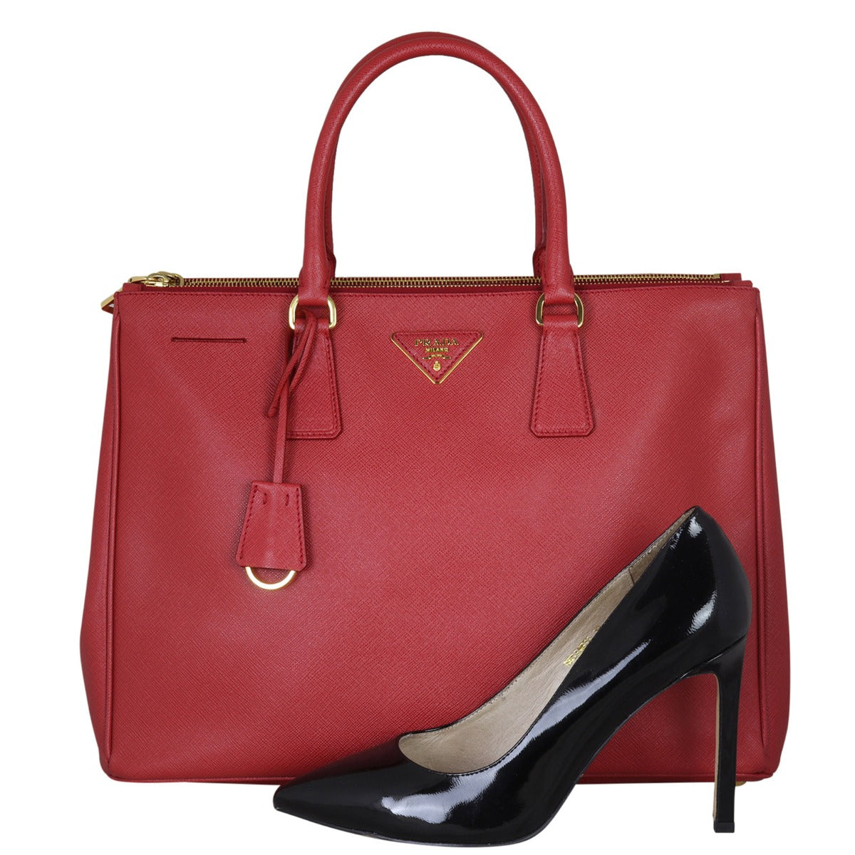Prada Saffiano Lux Galleria Double Zip Tote Large Shoe