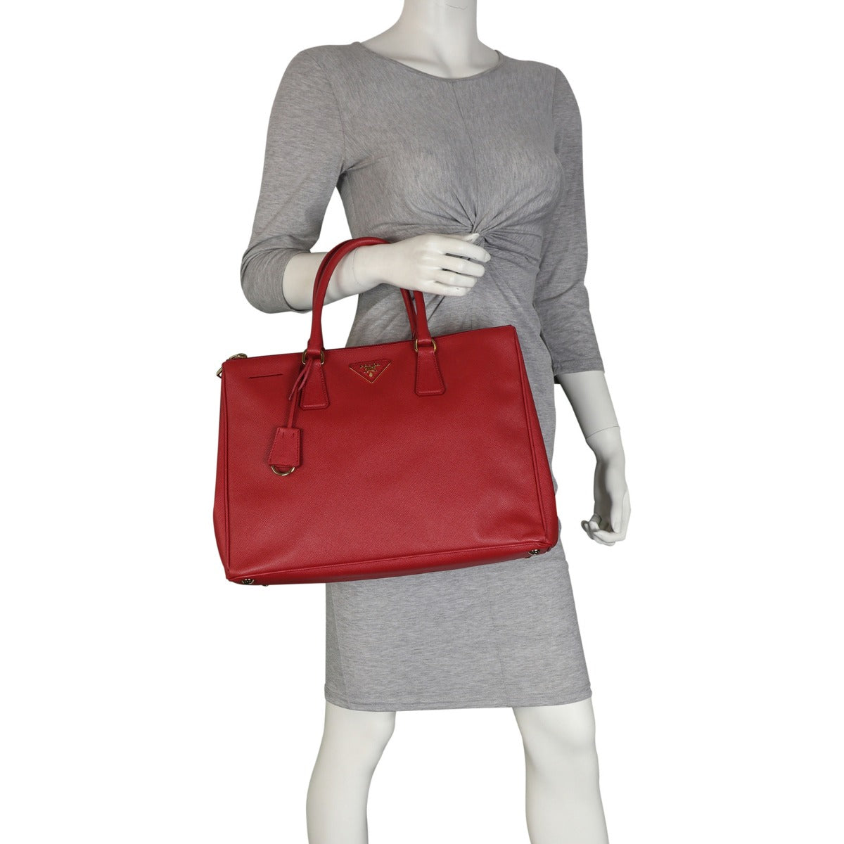 Prada Saffiano Lux Galleria Double Zip Tote Large Mannequin