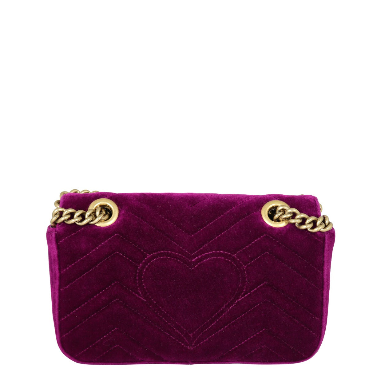 Gucci GG Marmont Mini Velvet Shoulder Bag Back