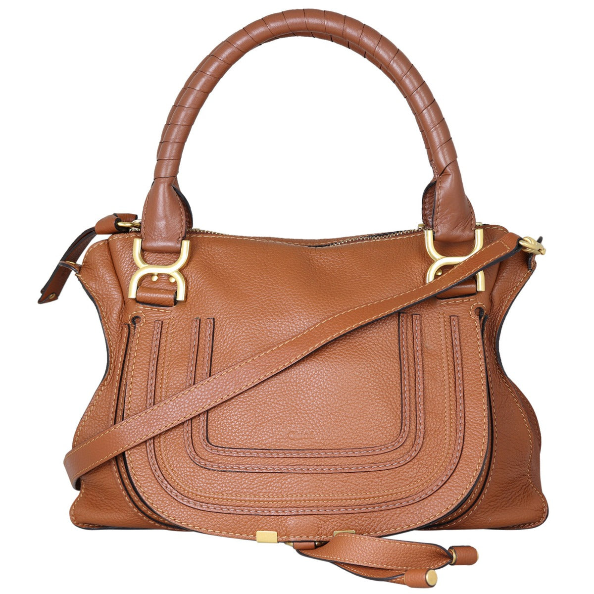 Chloe Marcie Medium Satchel Front With Strap