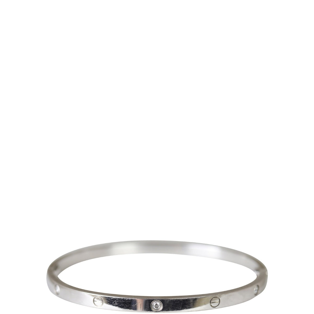 Cartier Small Love Diamond Bracelet 18k White Gold 