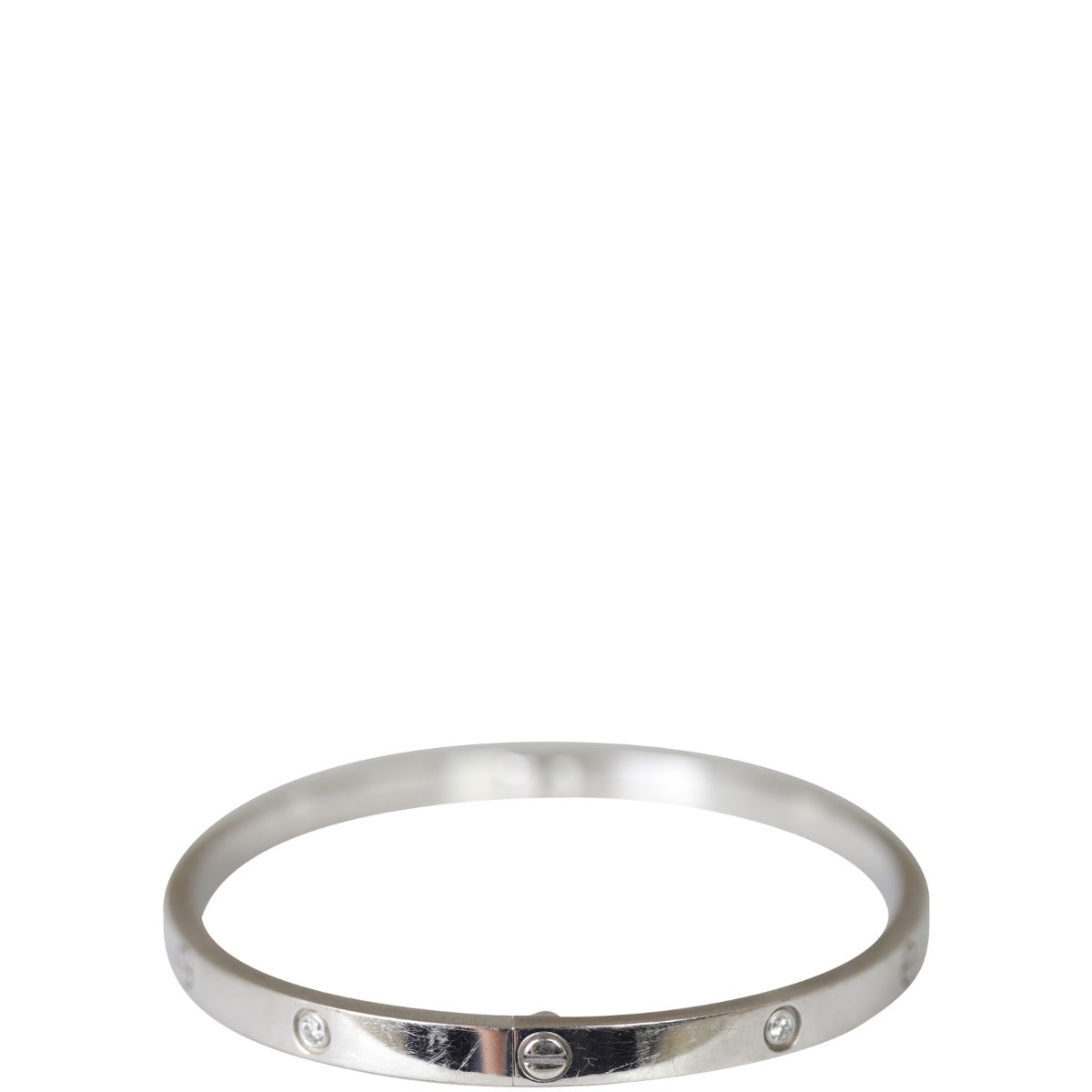 Cartier Small Love Diamond Bracelet 18k White Gold 