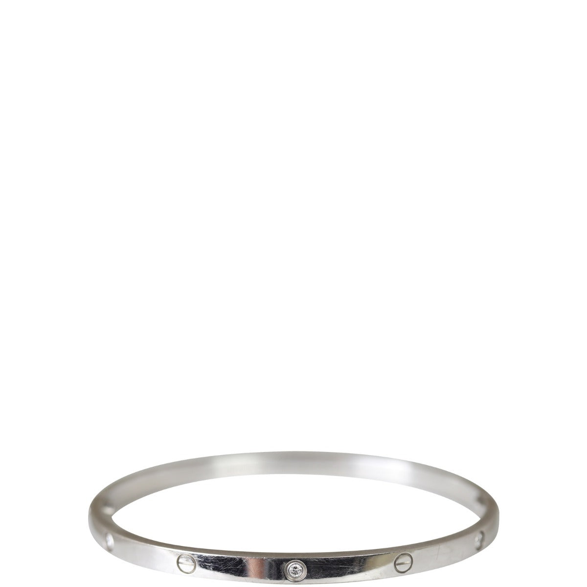 Cartier Small Love Diamond Bracelet 18k White Gold 