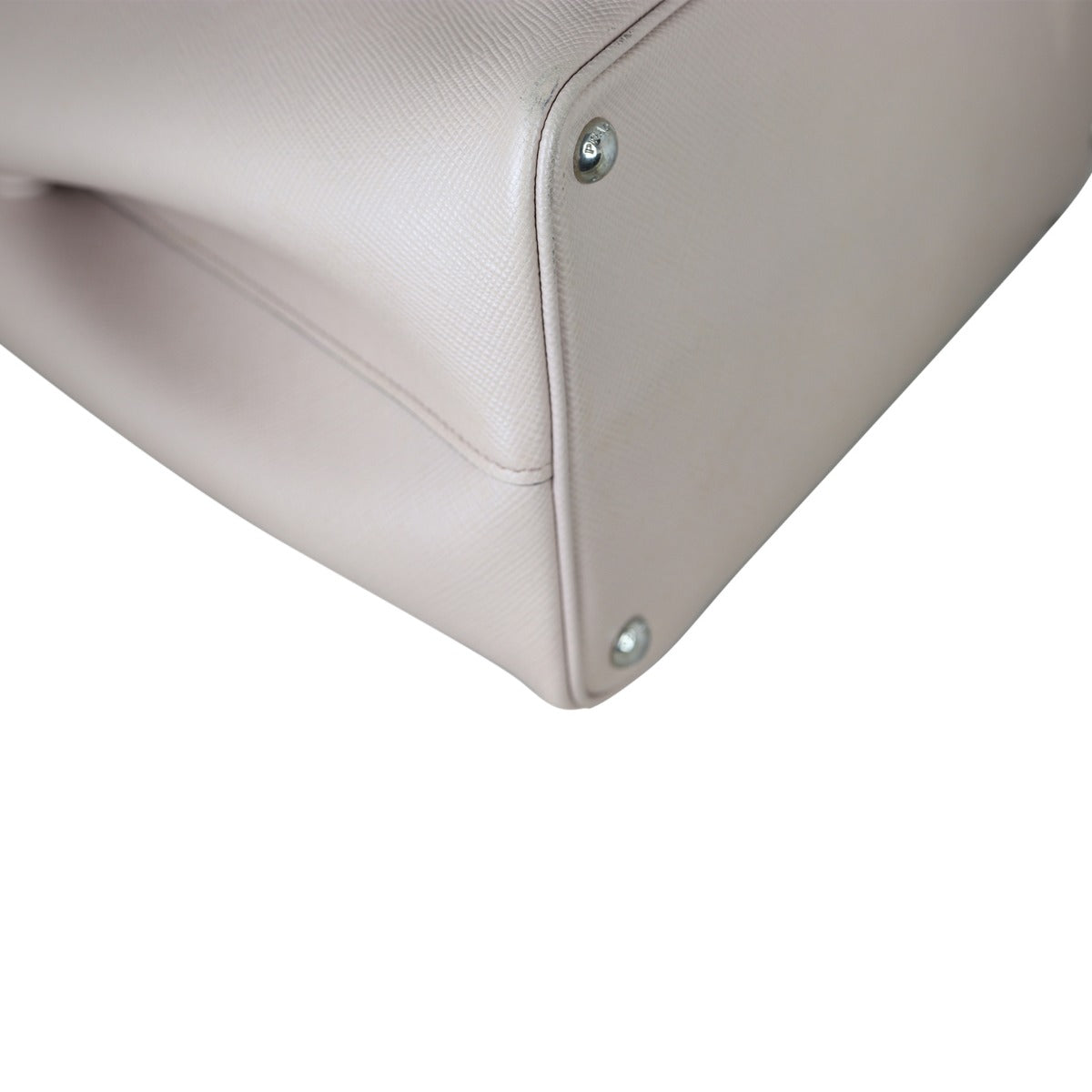Prada Saffiano Cuir Double Bag Large Corner Close up