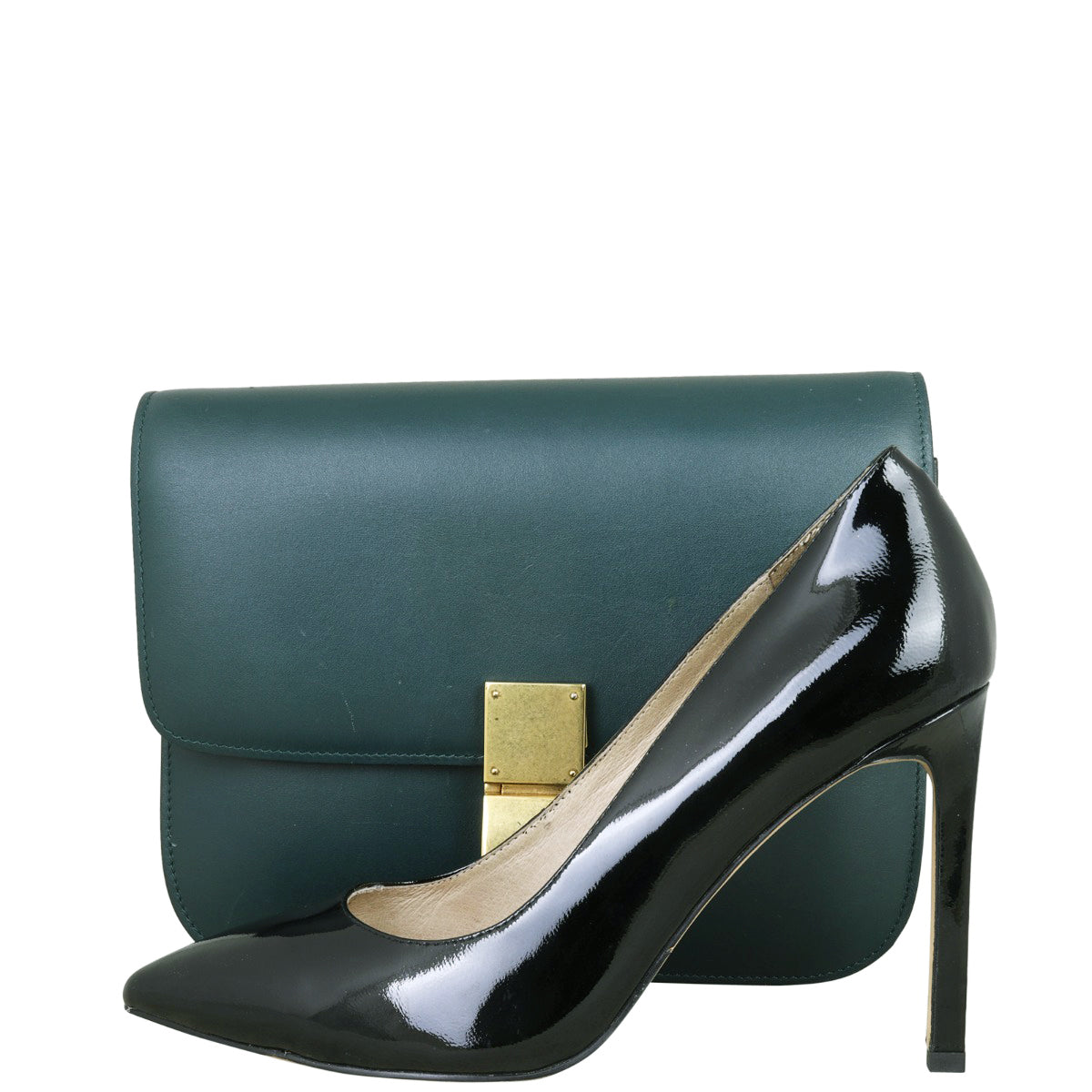 Celine Classic Box Bag Medium Front with shoe