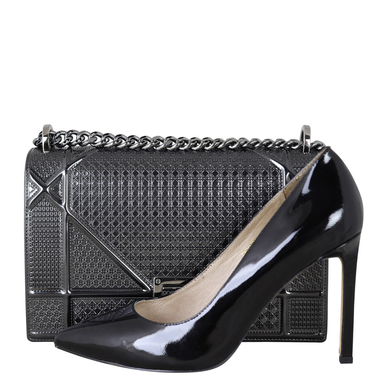 Dior Diorama Micro-Cannage Medium Front with Shoe