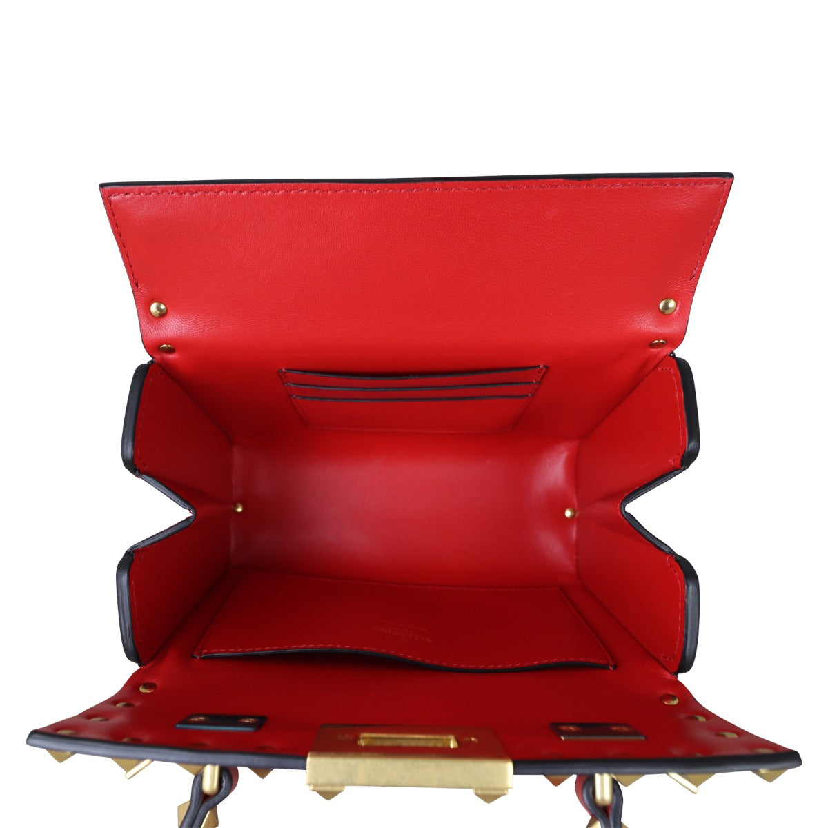 Valentino Rockstud Alcove Box Bag Interior