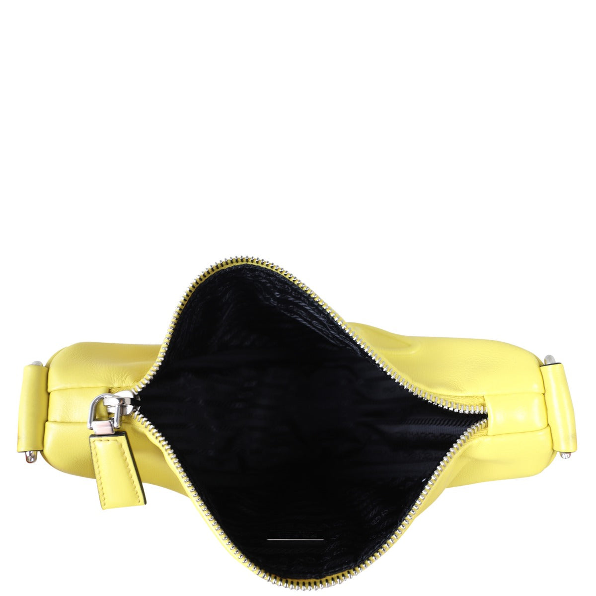 Prada Triangle Leather Shoulder Bag Whole Interior
