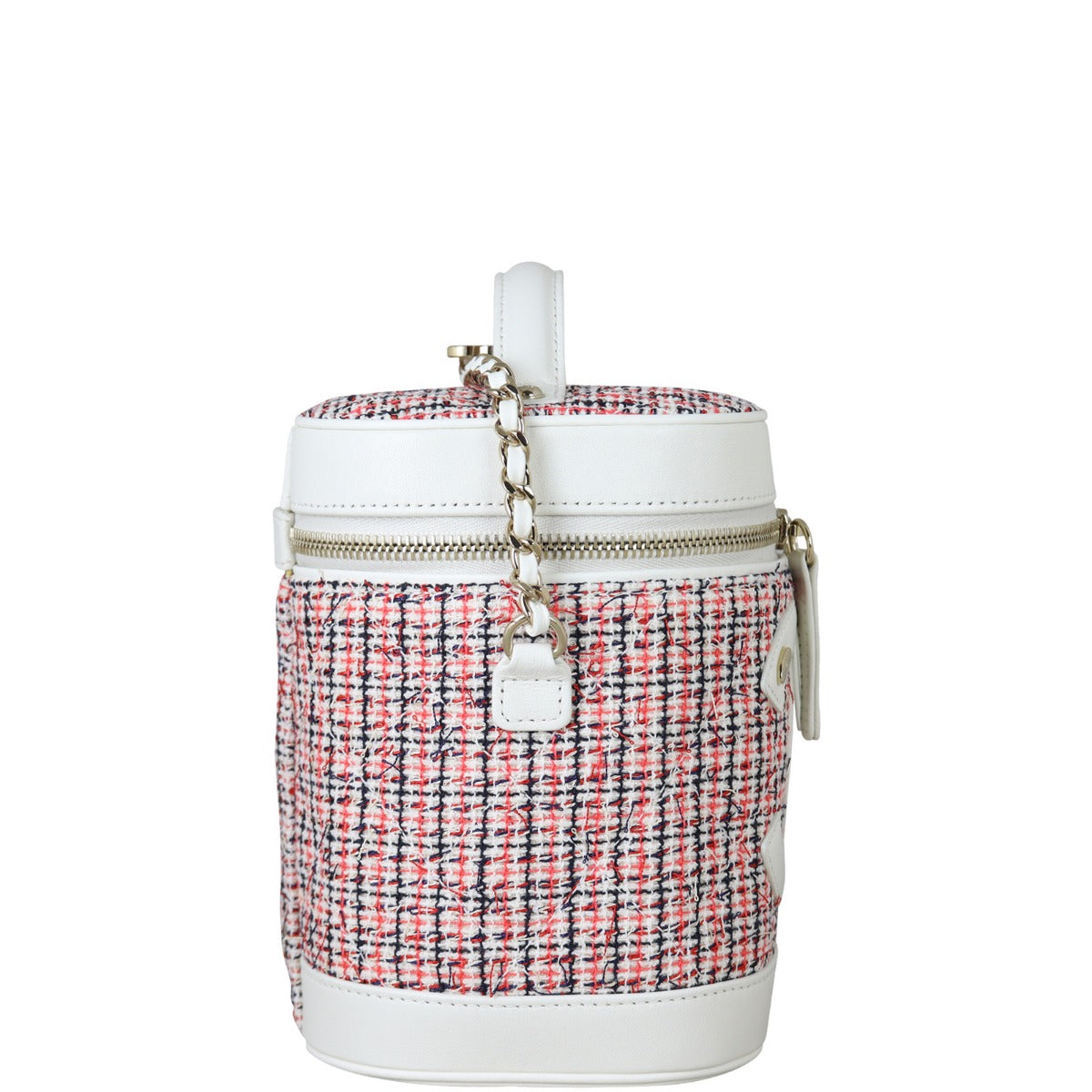 Chanel CC Tweed Vanity Case Side