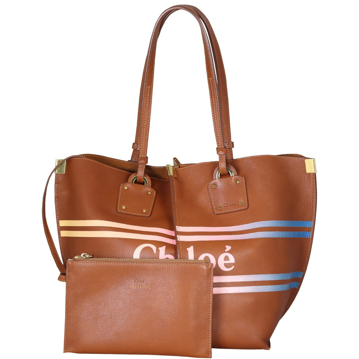 Chloe Vick Logo Tote Front With Pouch