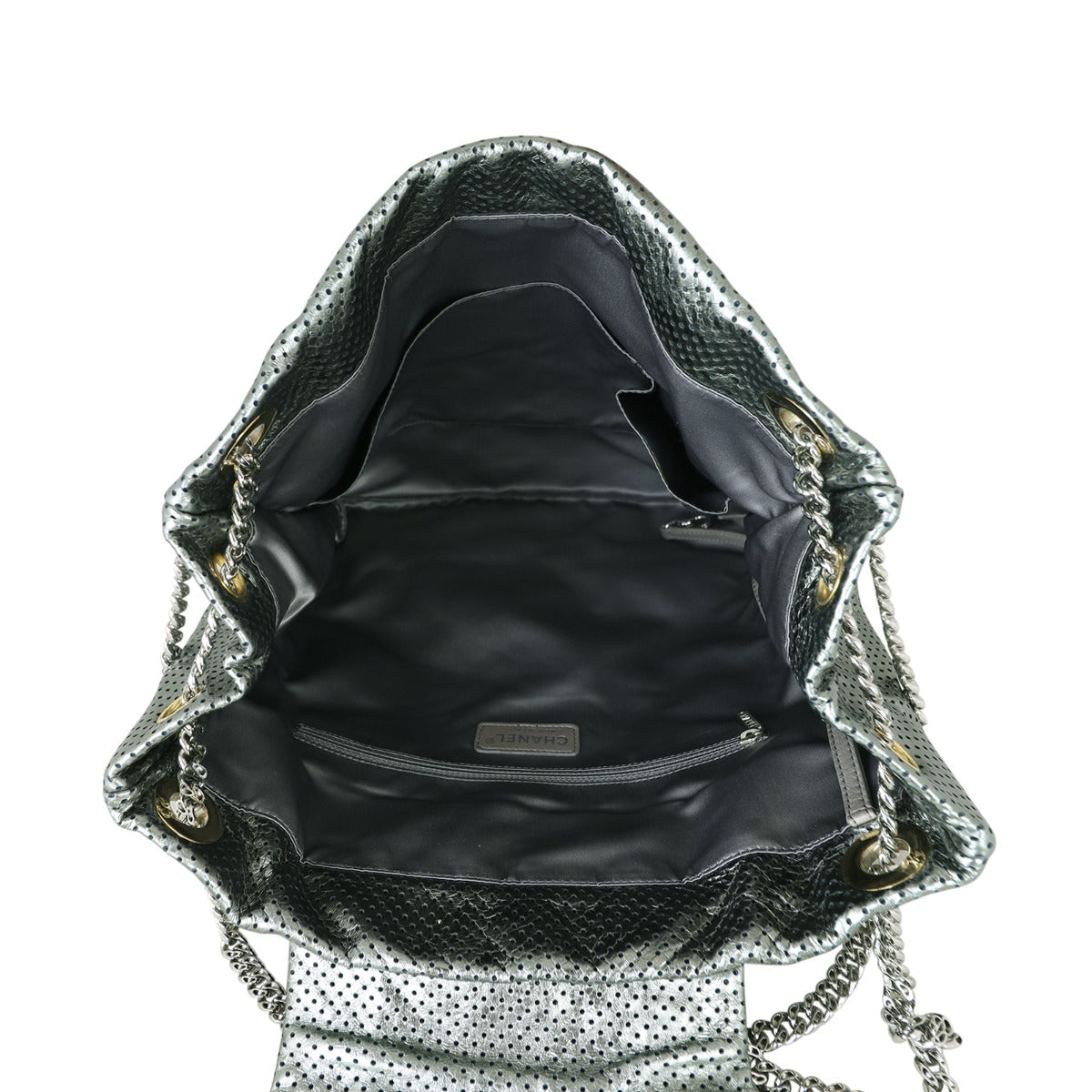 Chanel Perforated Drill Tote Whole Interior