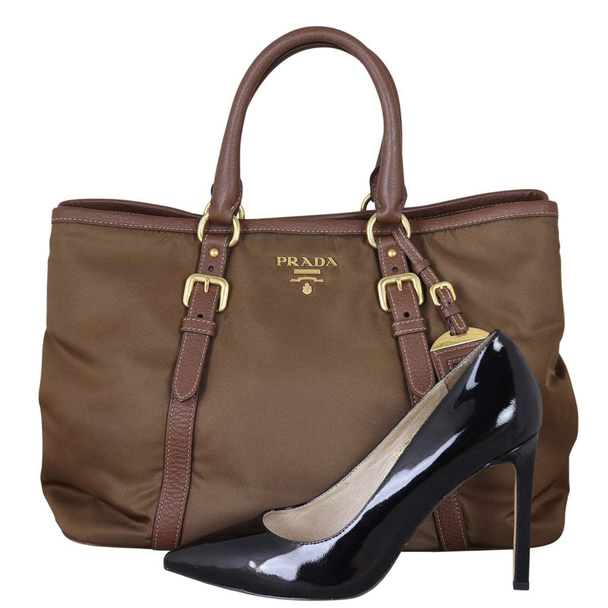 Prada Tessuto Vitello Daino Tote Shoe