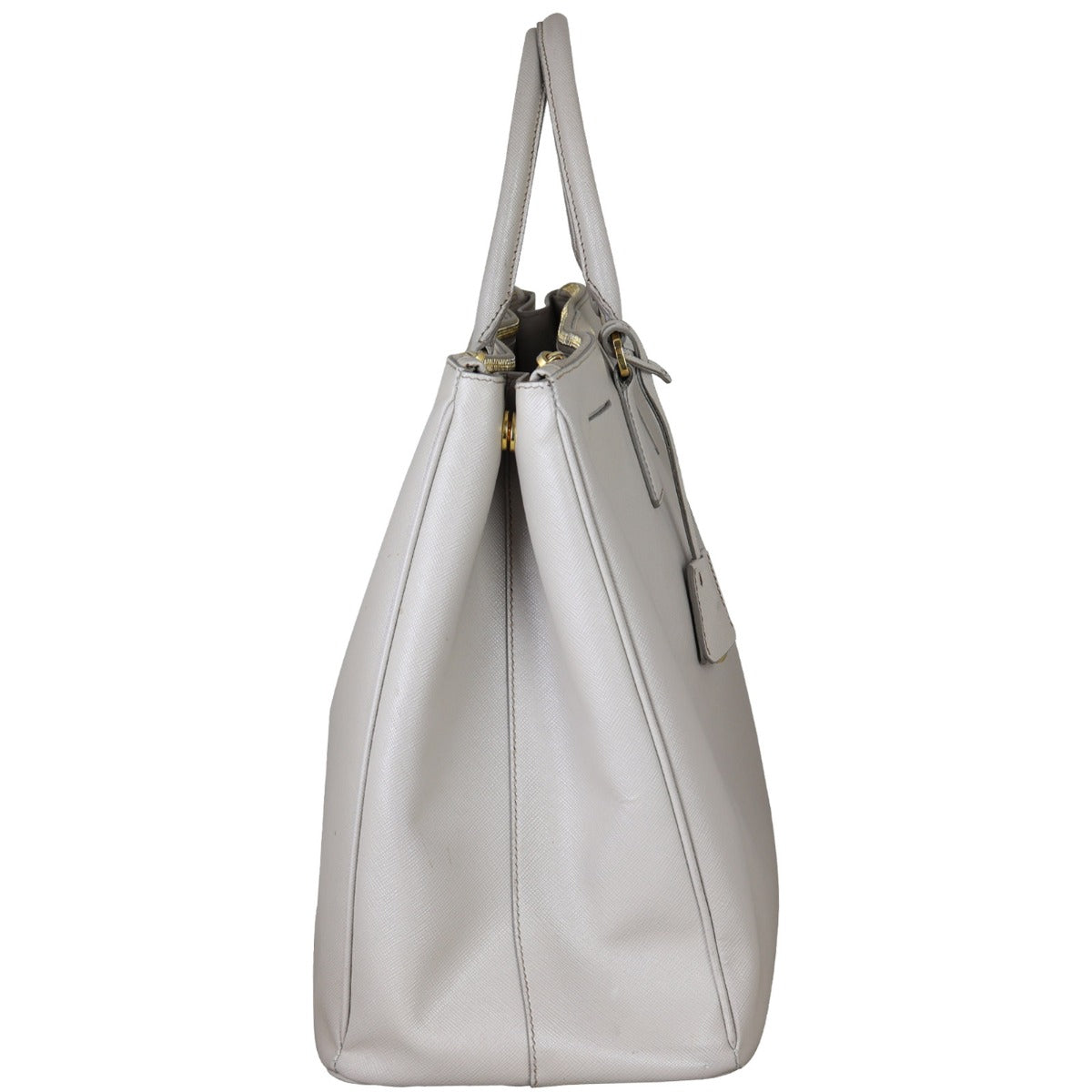 Prada Saffiano Lux Galleria Double Zip Tote Large Side