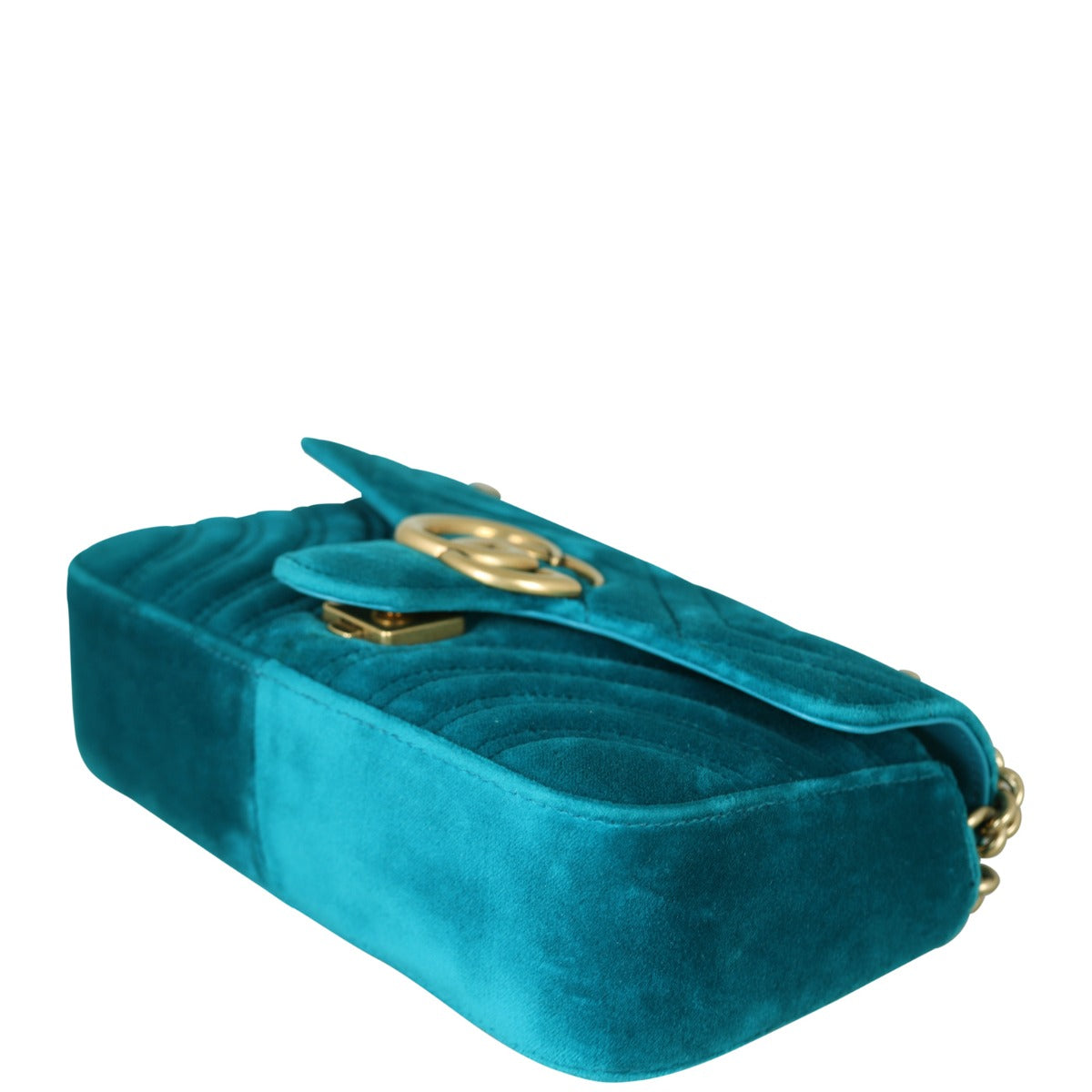 Gucci GG Marmont Mini Velvet Shoulder Bag Corner Distance