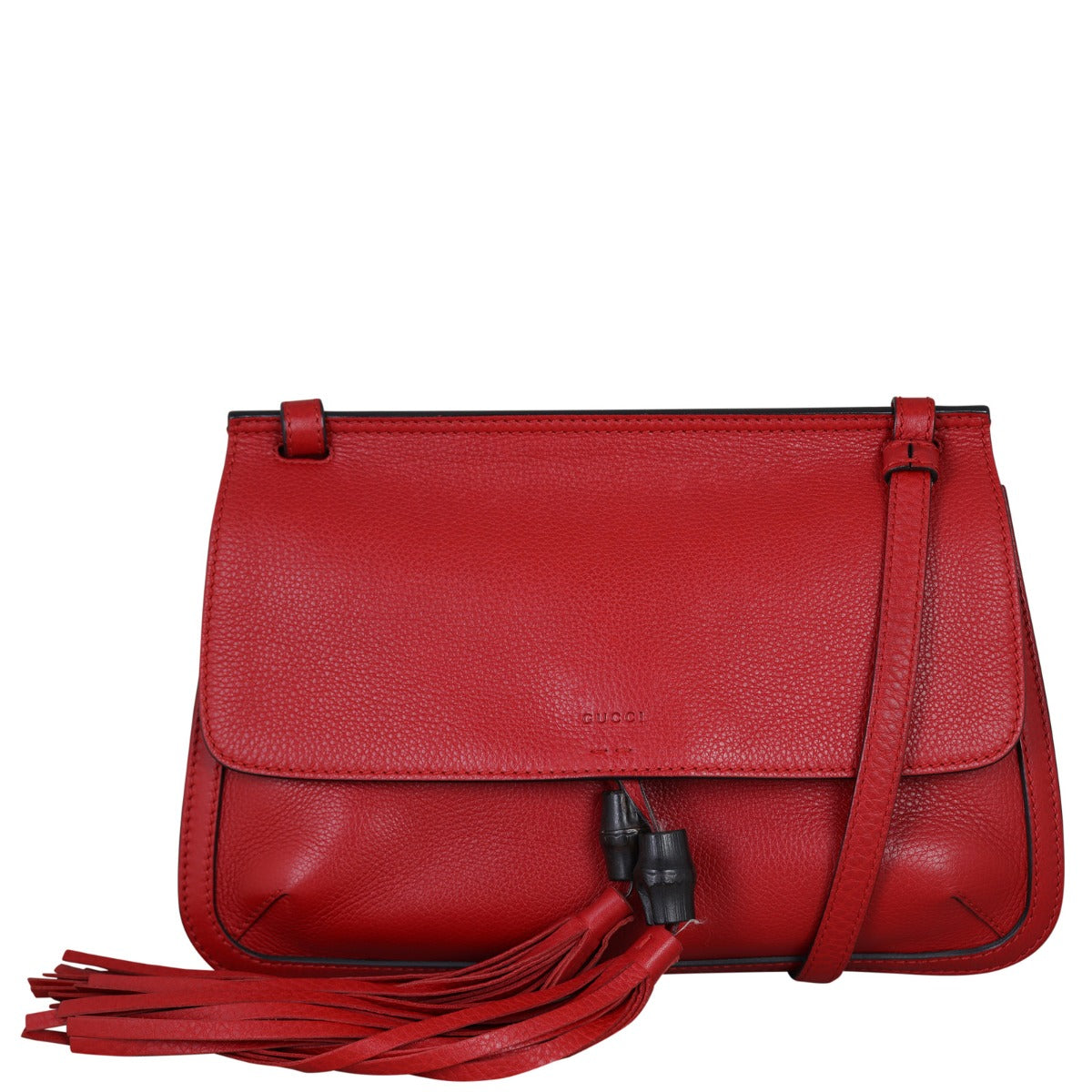 Gucci Daily Bamboo Flap Bag Medium Front With Strap