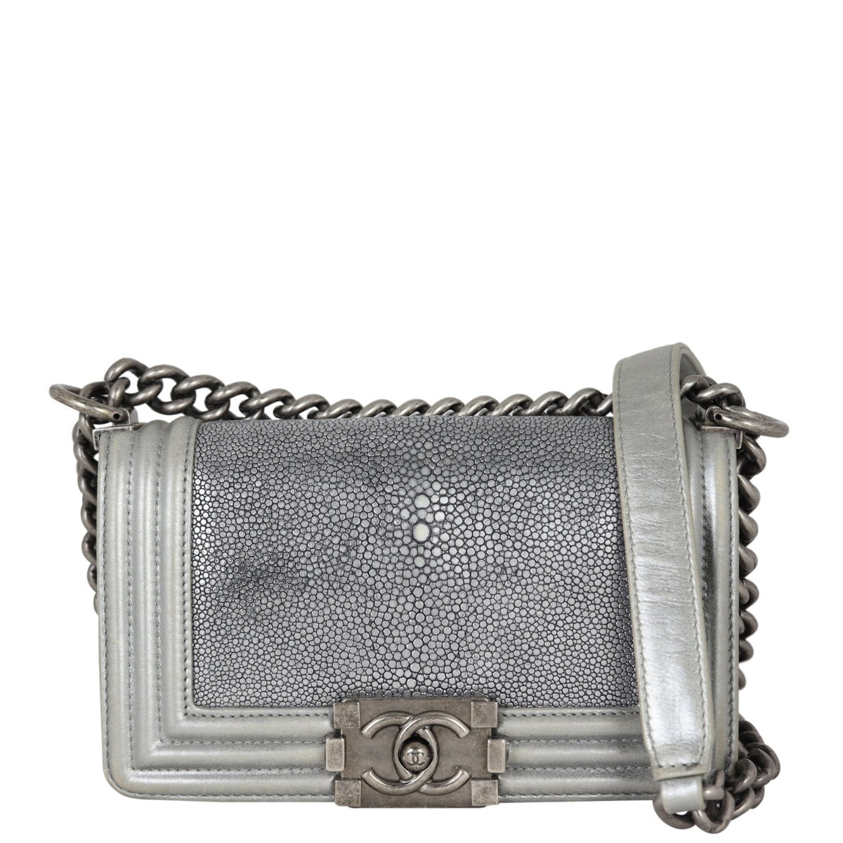 Chanel Boy Small Galuchat Front With Strap