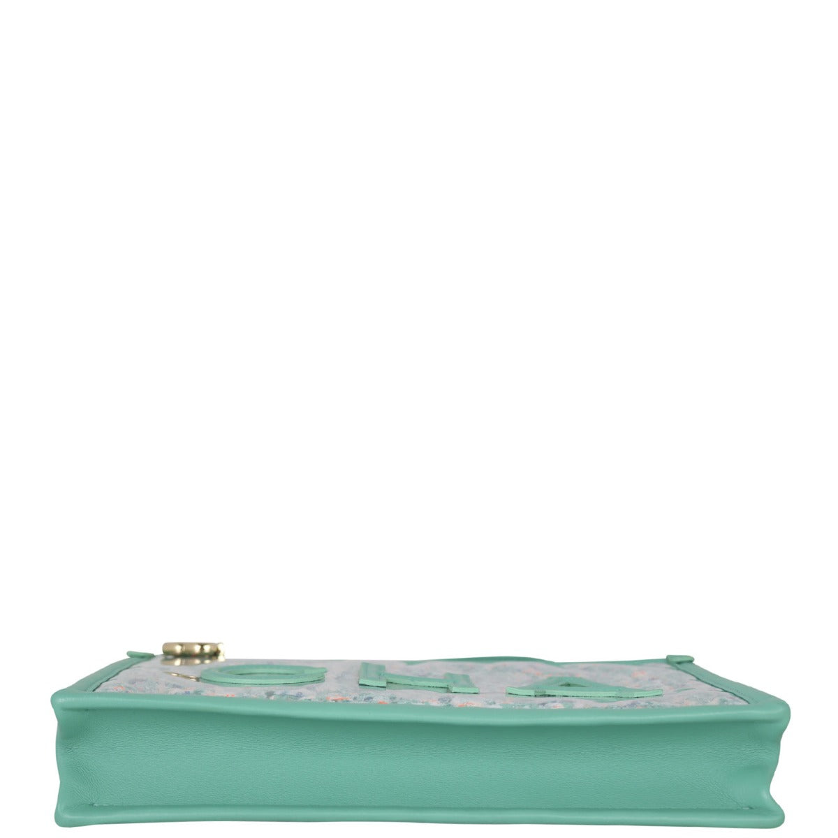 Chanel Logo Tweed Clutch Base