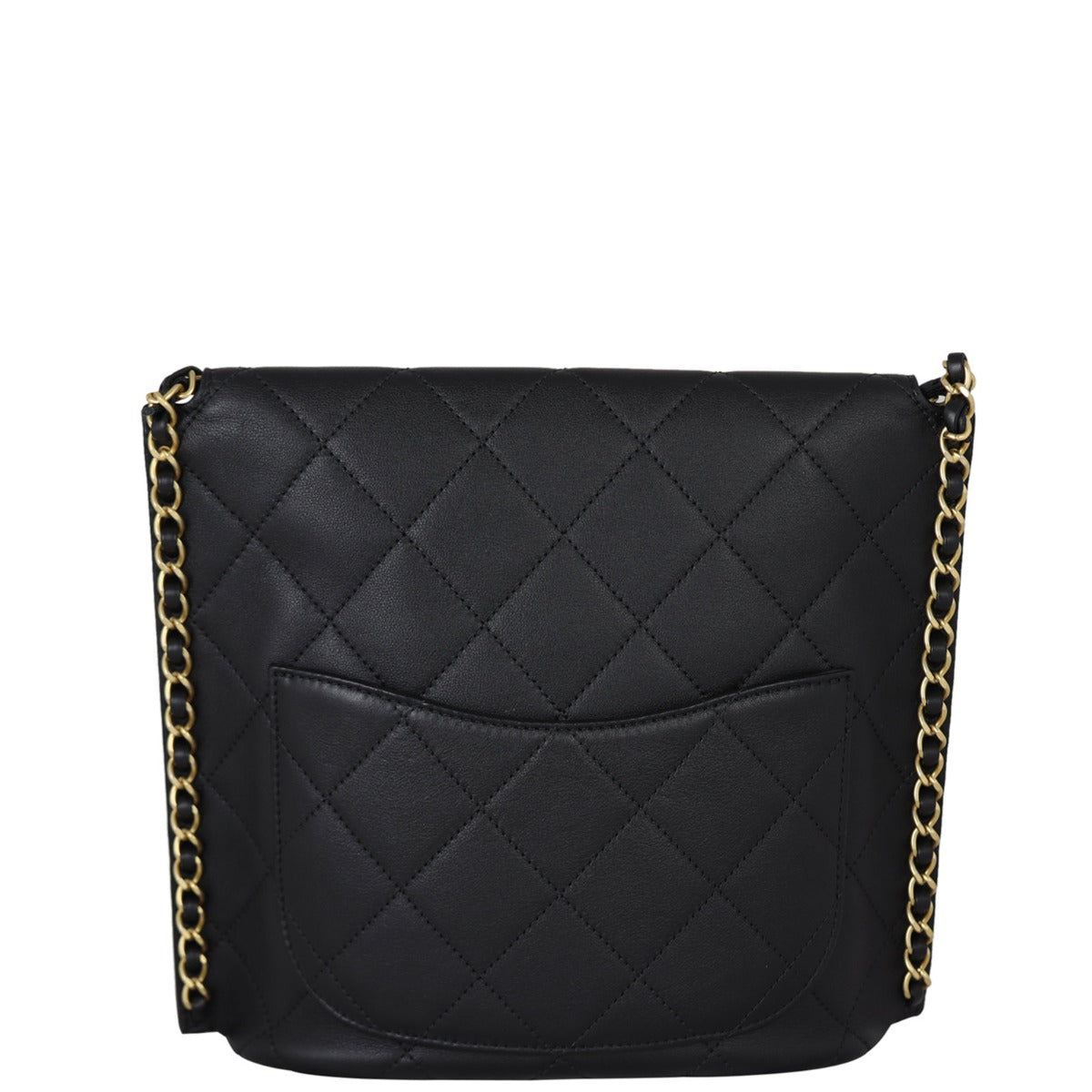 Chanel Quilted Hobo Bag Small Back