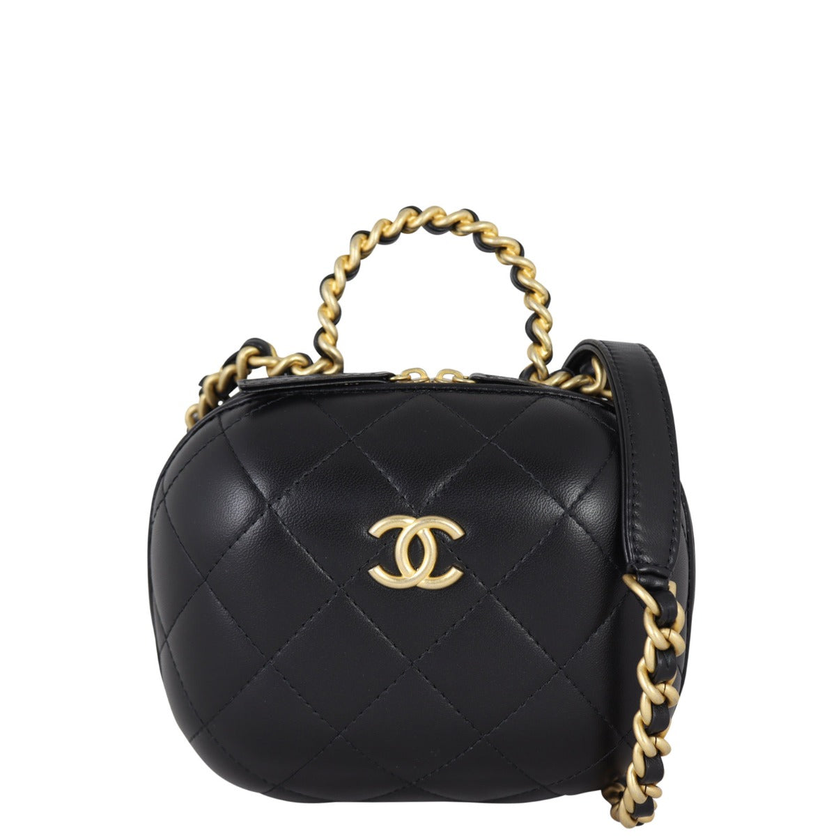 Chanel CC Bubble Vanity Case Front with Strap