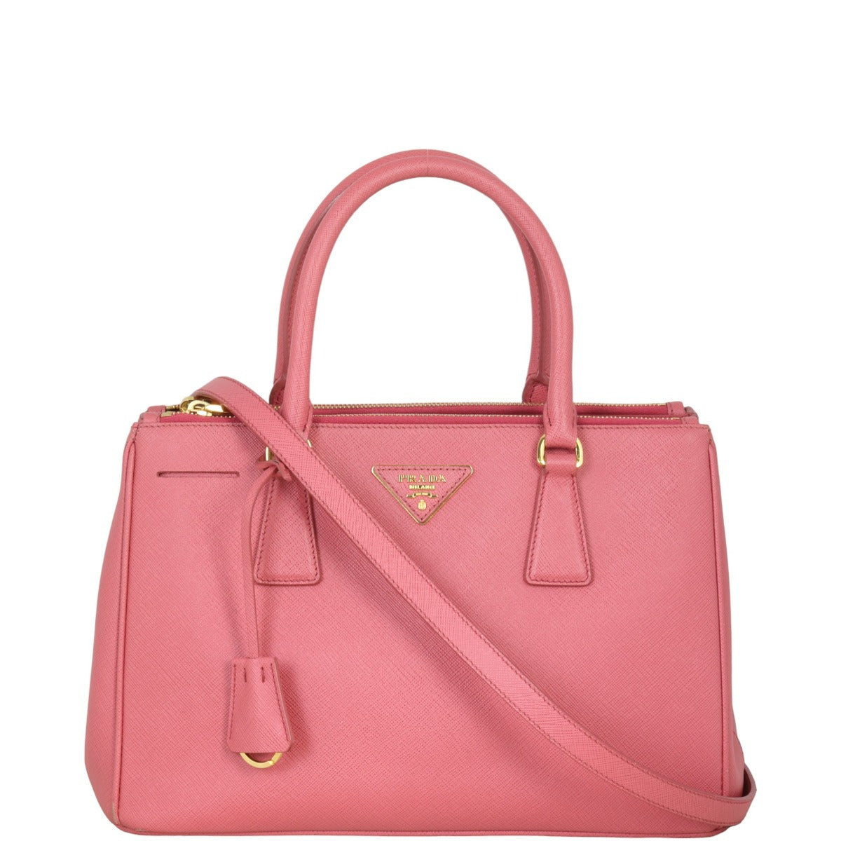 Prada Saffiano Lux Galleria Double Zip Tote Small