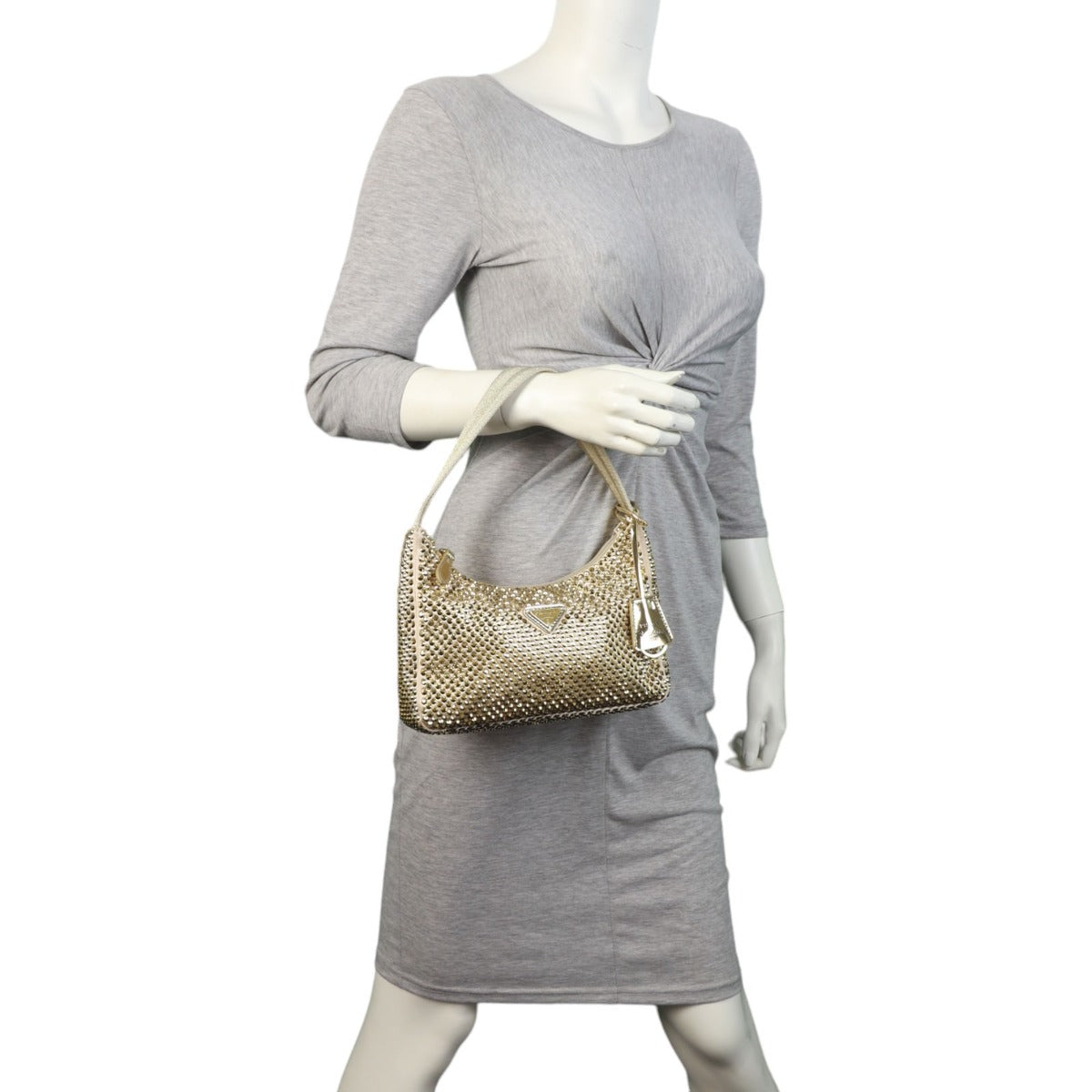 Prada Re-Edition 2000 Satin Crystal Mini Bag