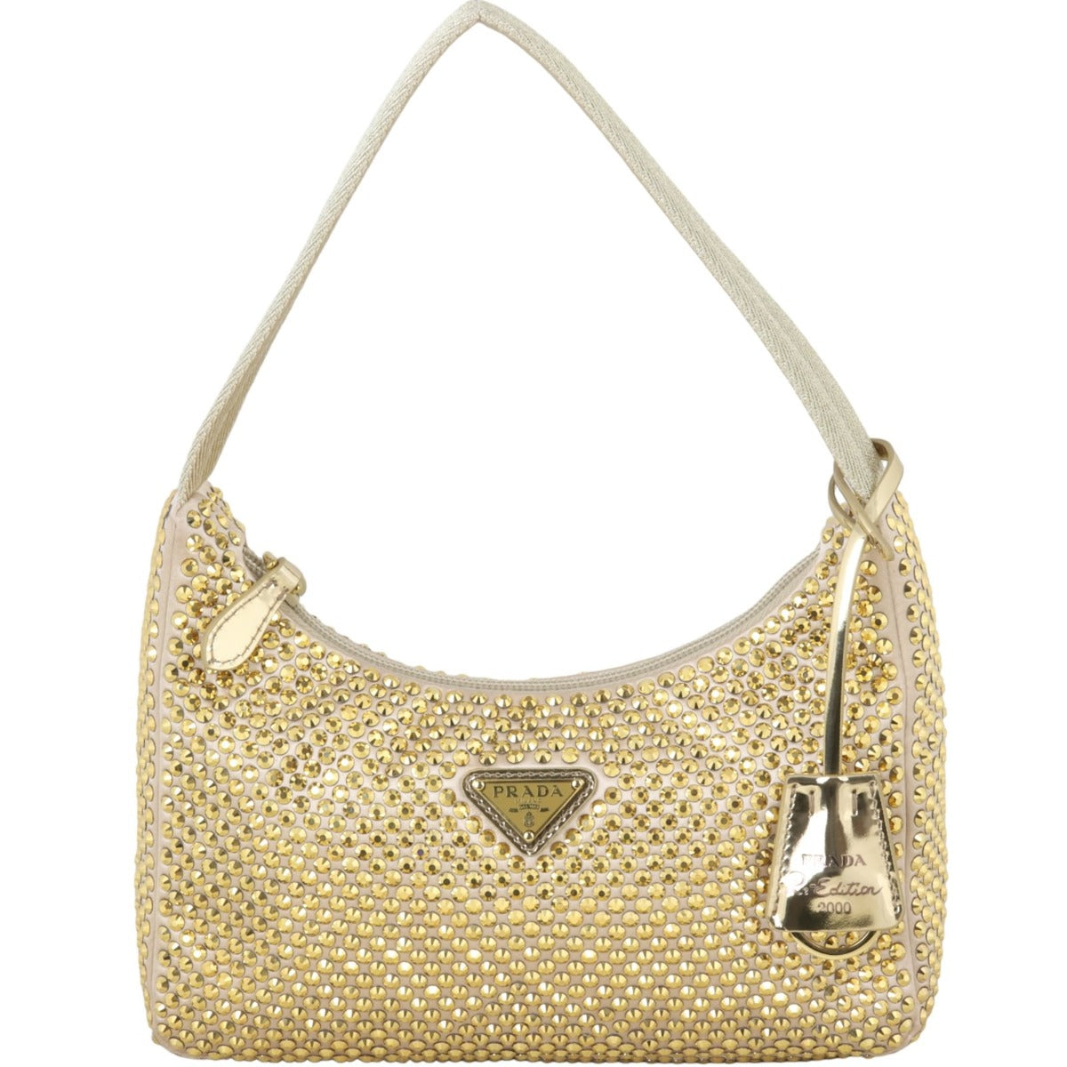 Prada Re-Edition 2000 Satin Crystal Mini Bag