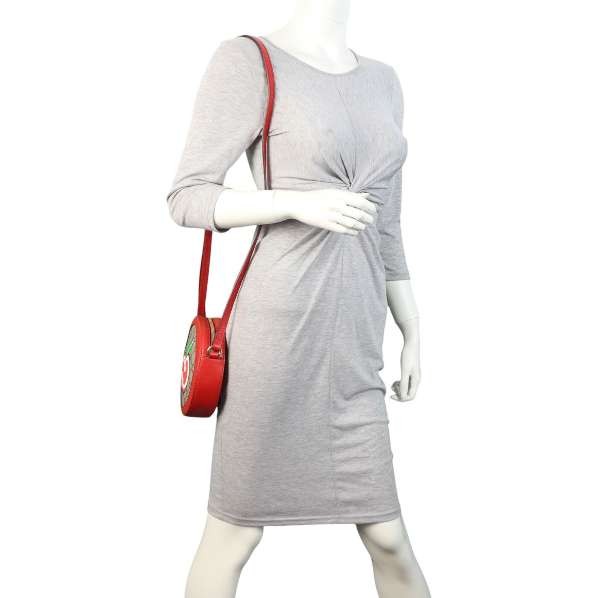 Gucci GG Supreme Apple Round Mini Shoulder Bag