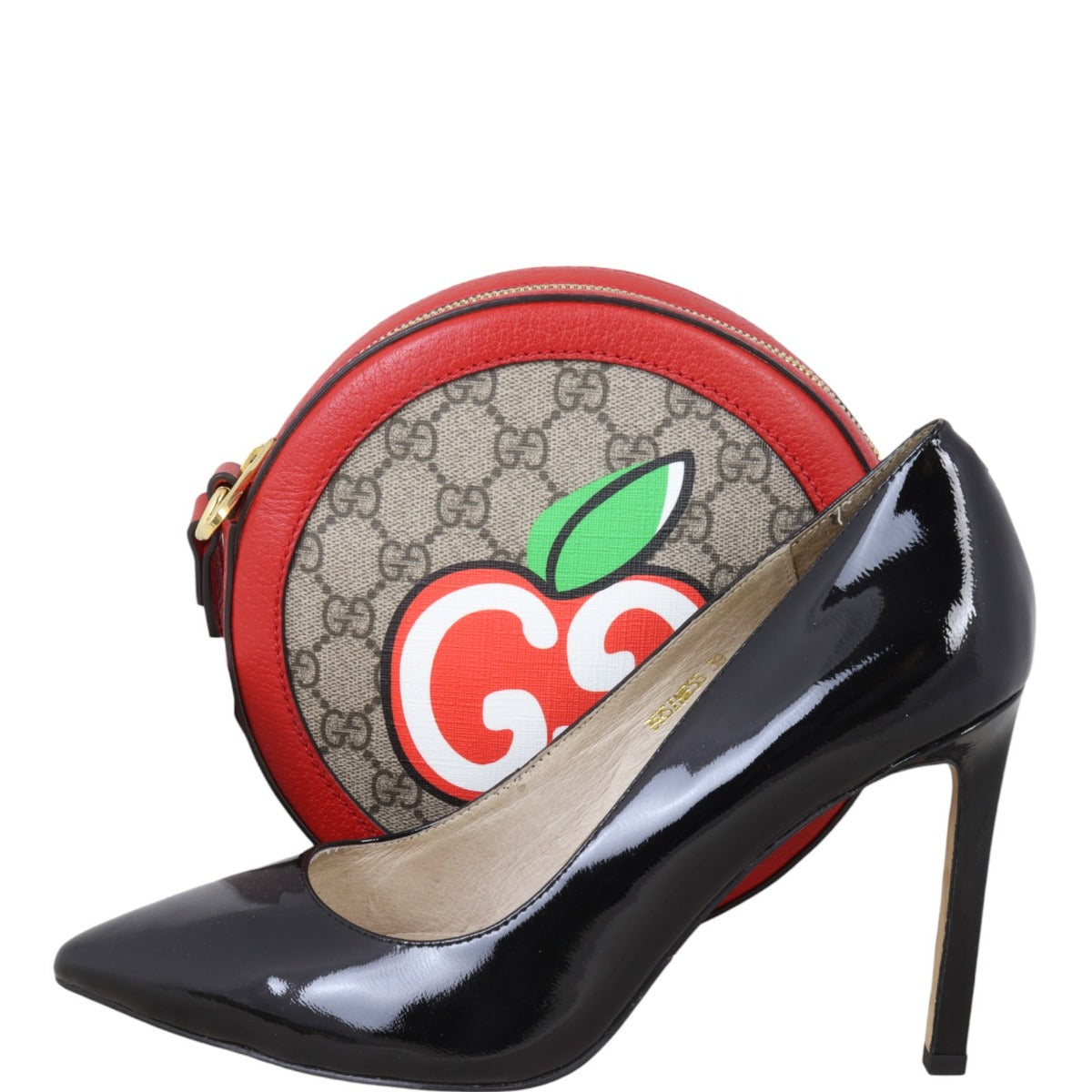 Gucci GG Supreme Apple Round Mini Shoulder Bag