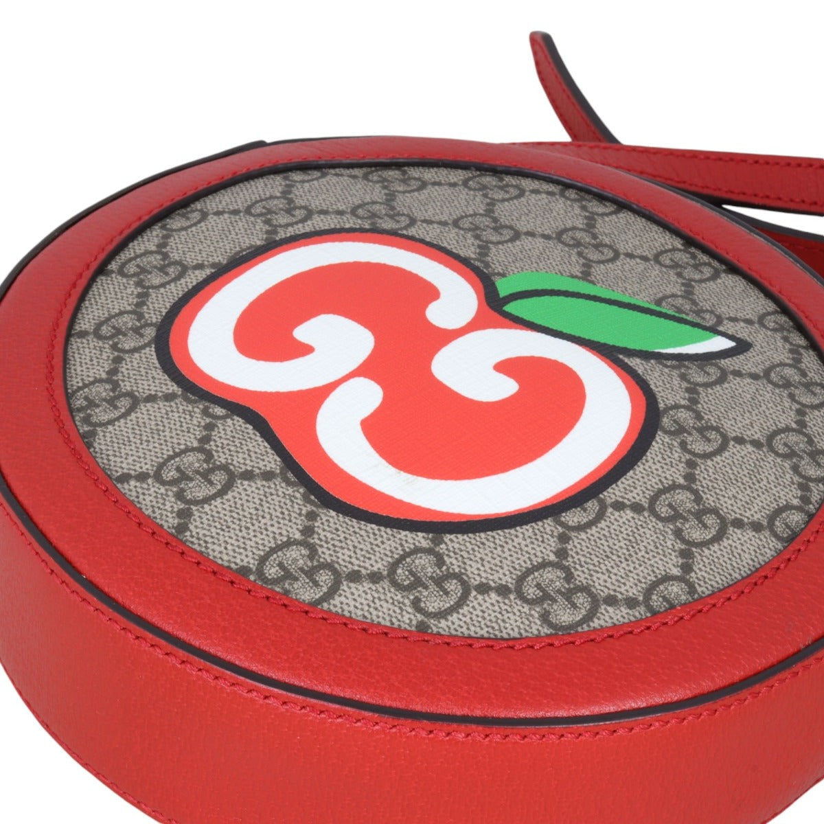 Gucci GG Supreme Apple Round Mini Shoulder Bag