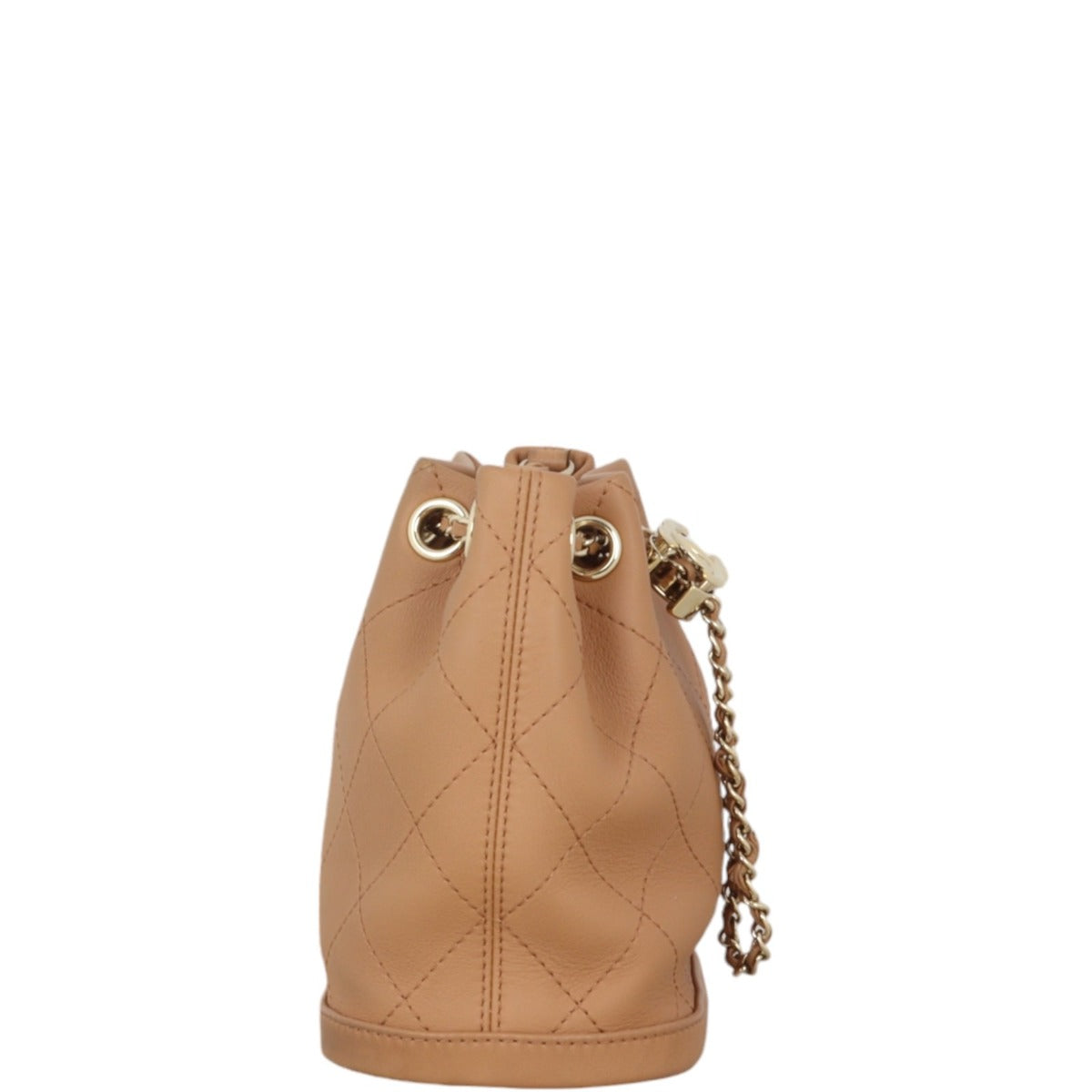 Chanel Quilted CC Drawstring Mini Bucket Bag