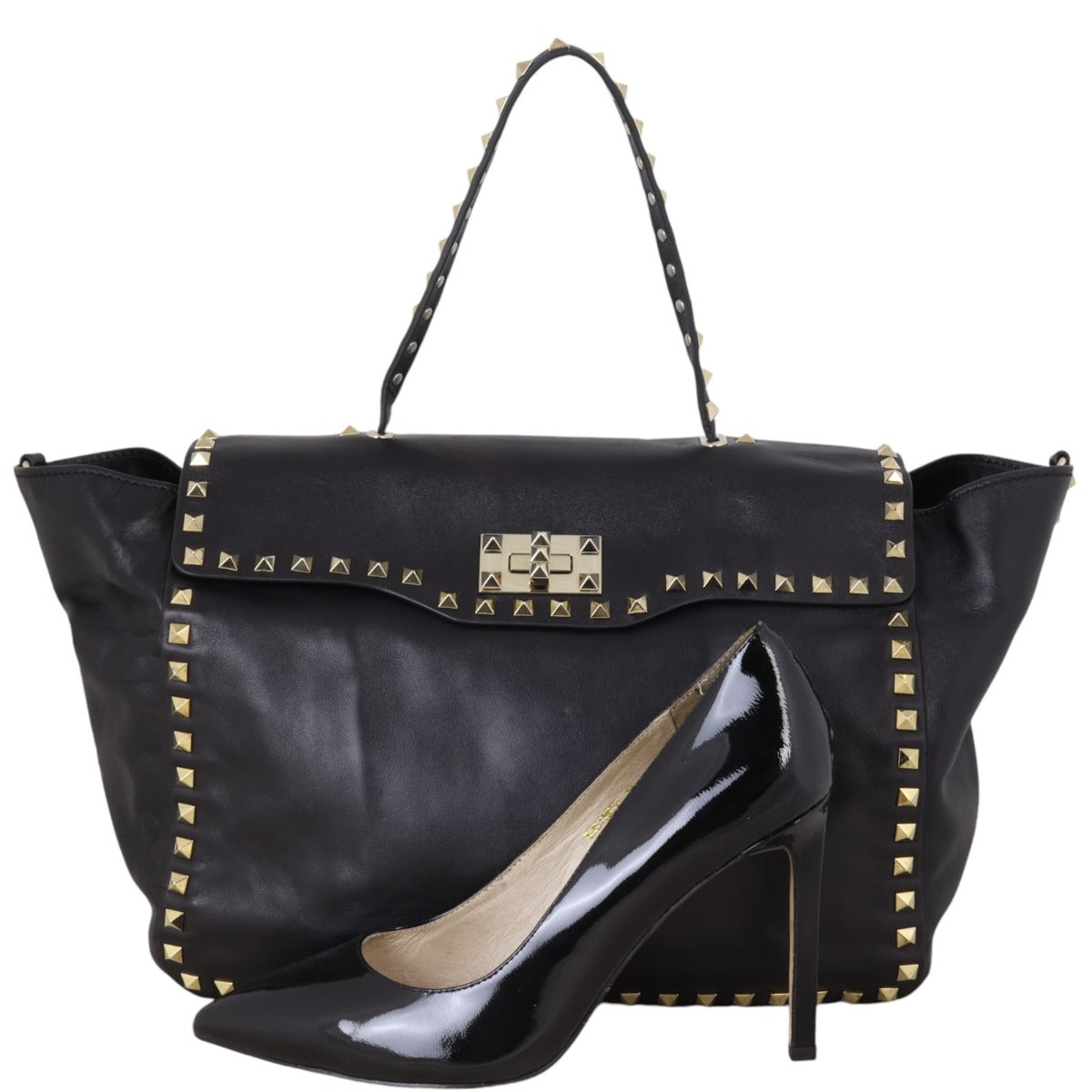 Valentino Rockstud Flap Tote