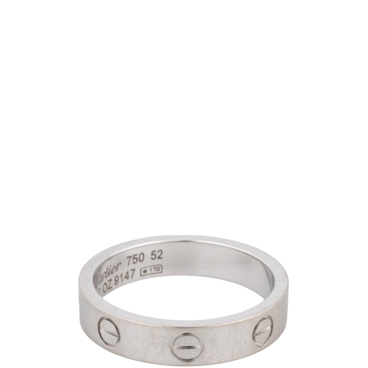 Cartier Love Wedding Band 18k White Gold 1 Diamond
