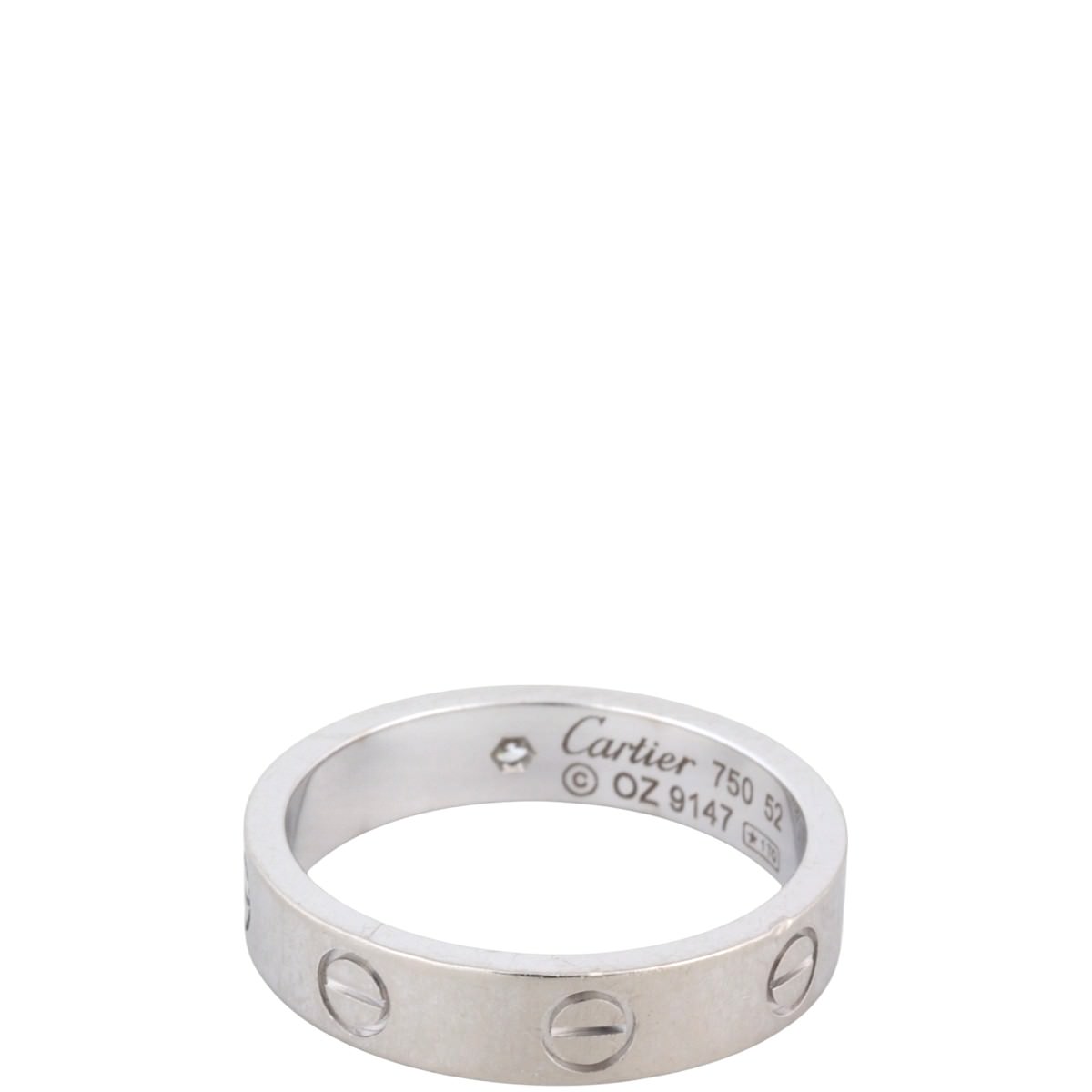 Cartier Love Wedding Band 18k White Gold 1 Diamond