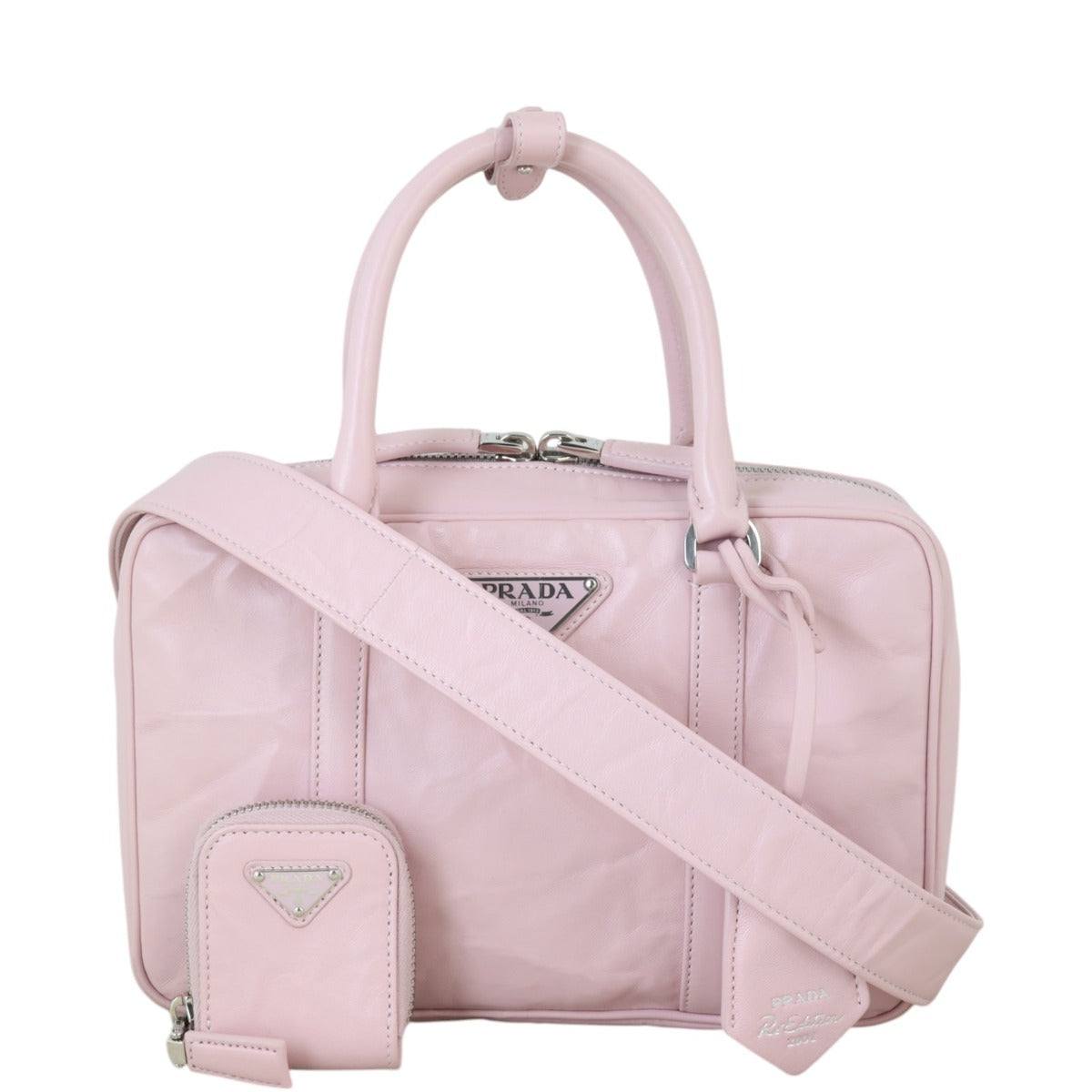 Prada Re-Edition 2001 Nappa Antique Handle Bag Small