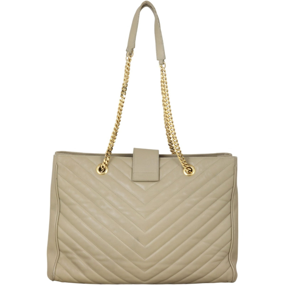 Saint Laurent Chevron Shopping Tote