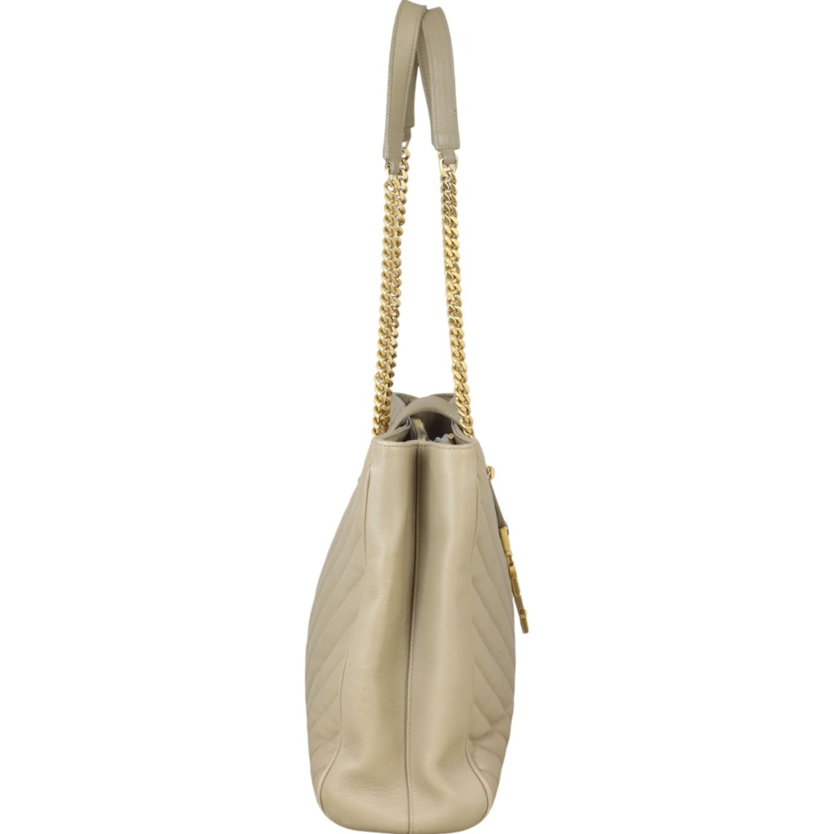 Saint Laurent Chevron Shopping Tote